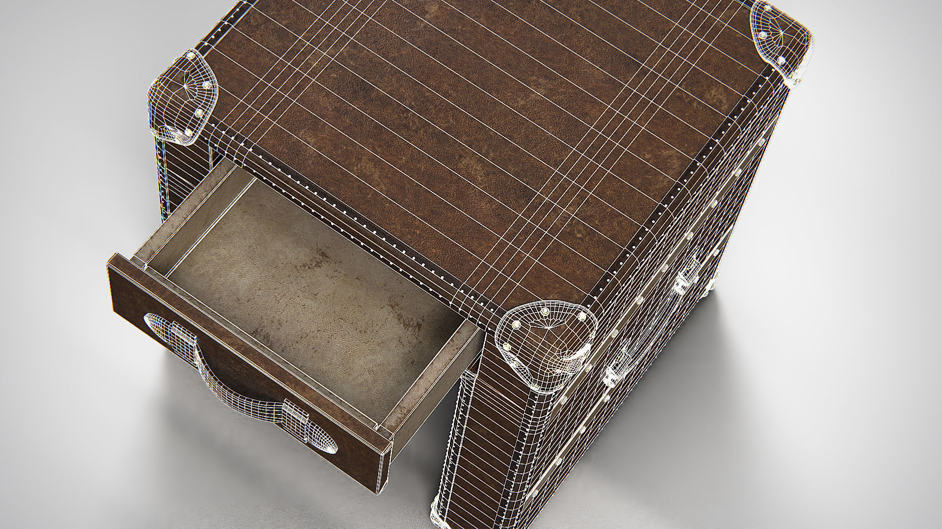 Slab Lamp Leather Table PBR Low-poly 3D model_17