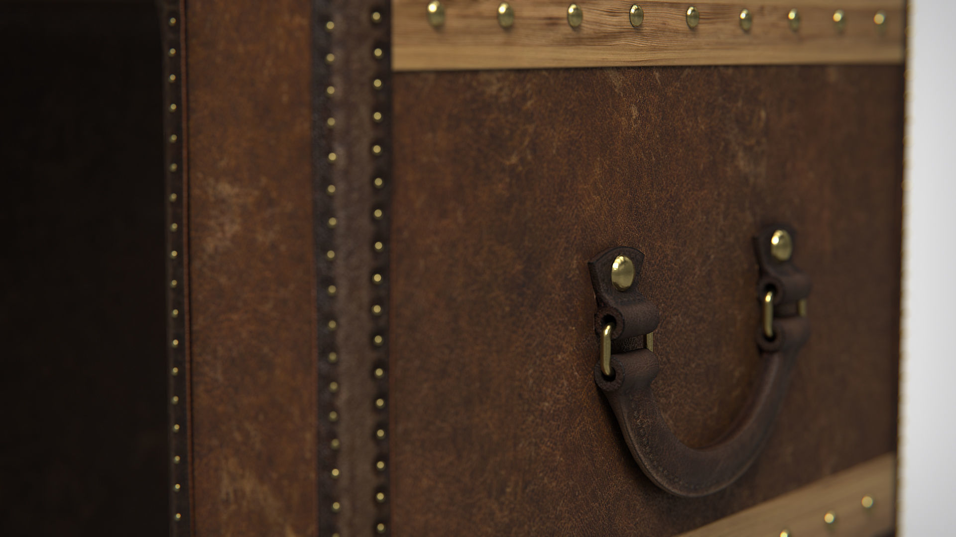 Slab Lamp Leather Table PBR Low-poly 3D model_16