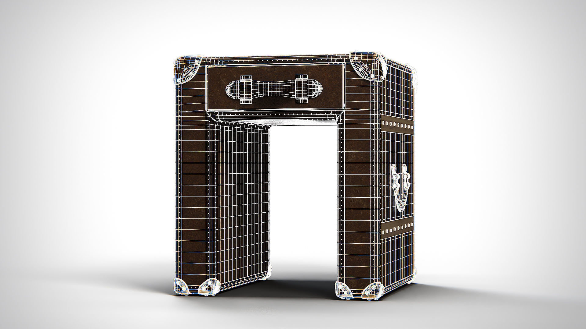 Slab Lamp Leather Table PBR Low-poly 3D model_10