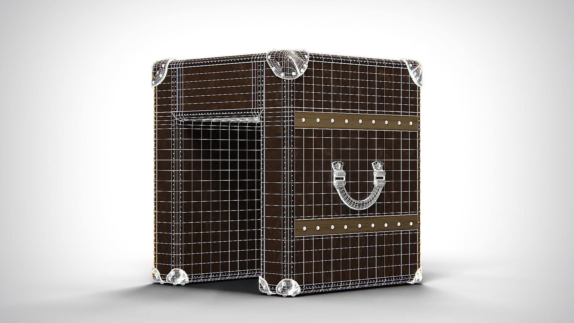 Slab Lamp Leather Table PBR Low-poly 3D model_15