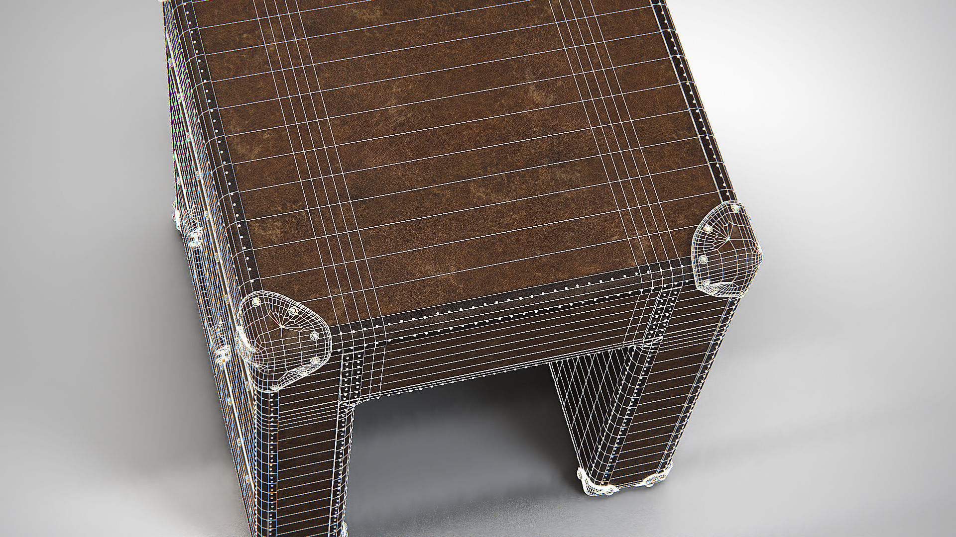 Slab Lamp Leather Table PBR Low-poly 3D model_14