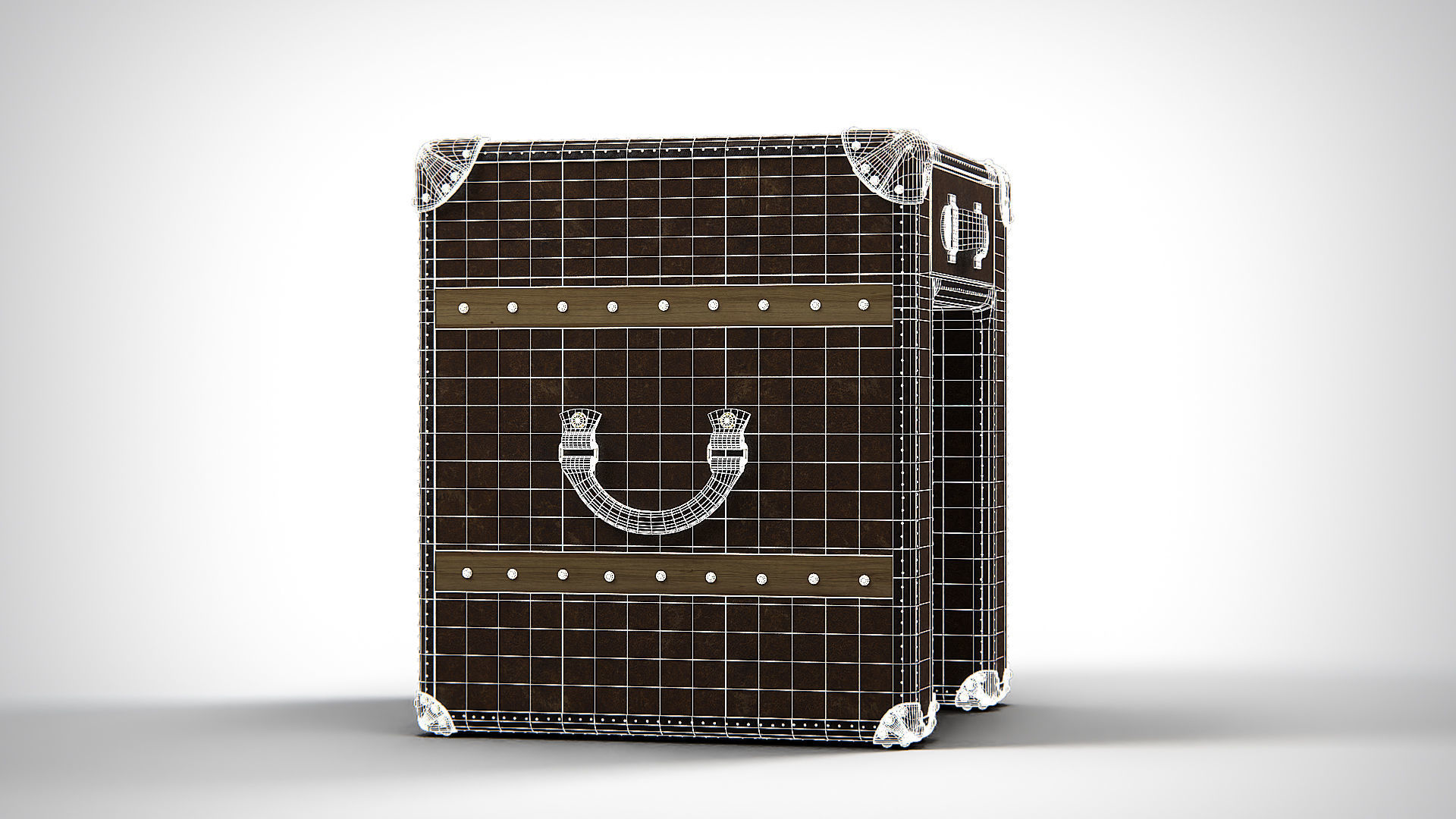 Slab Lamp Leather Table PBR Low-poly 3D model_12