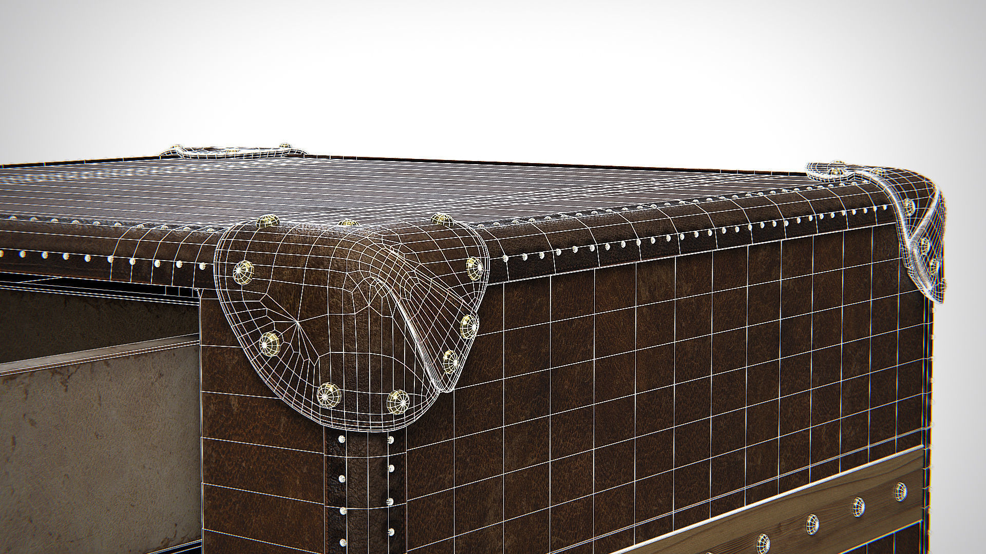 Slab Lamp Leather Table PBR Low-poly 3D model_21