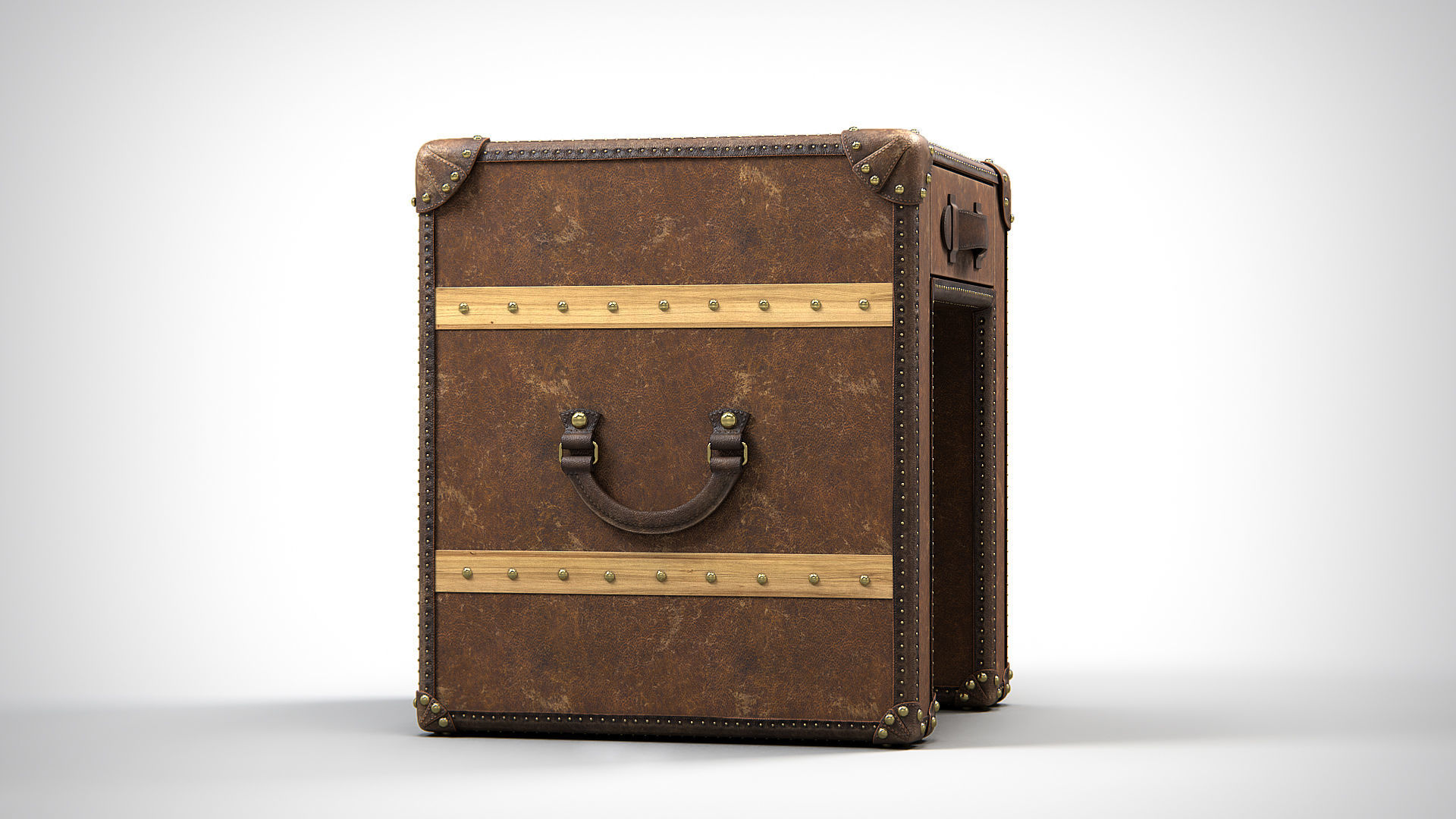 Slab Lamp Leather Table PBR Low-poly 3D model_3