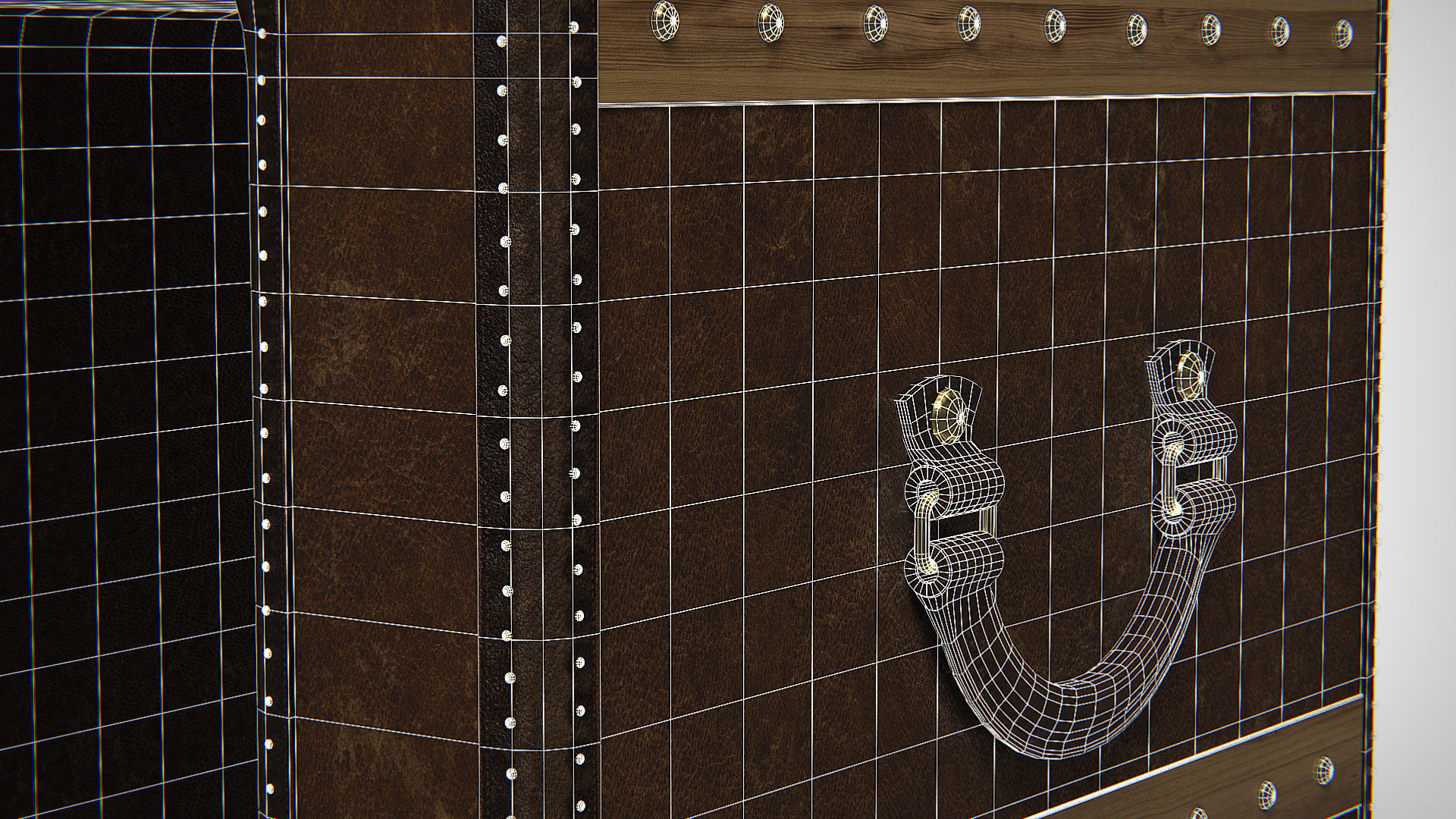 Slab Lamp Leather Table PBR Low-poly 3D model_24