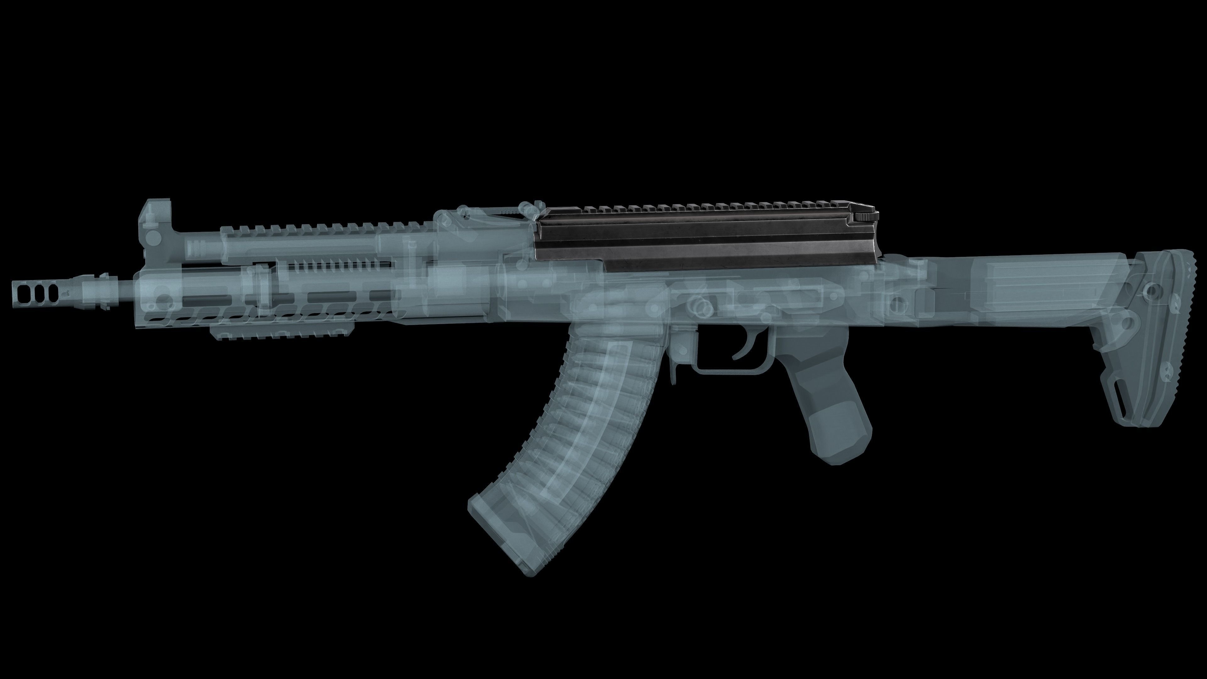 Fab Defence PDC dust cover for AK 74 AKM Low-poly 3D model_2