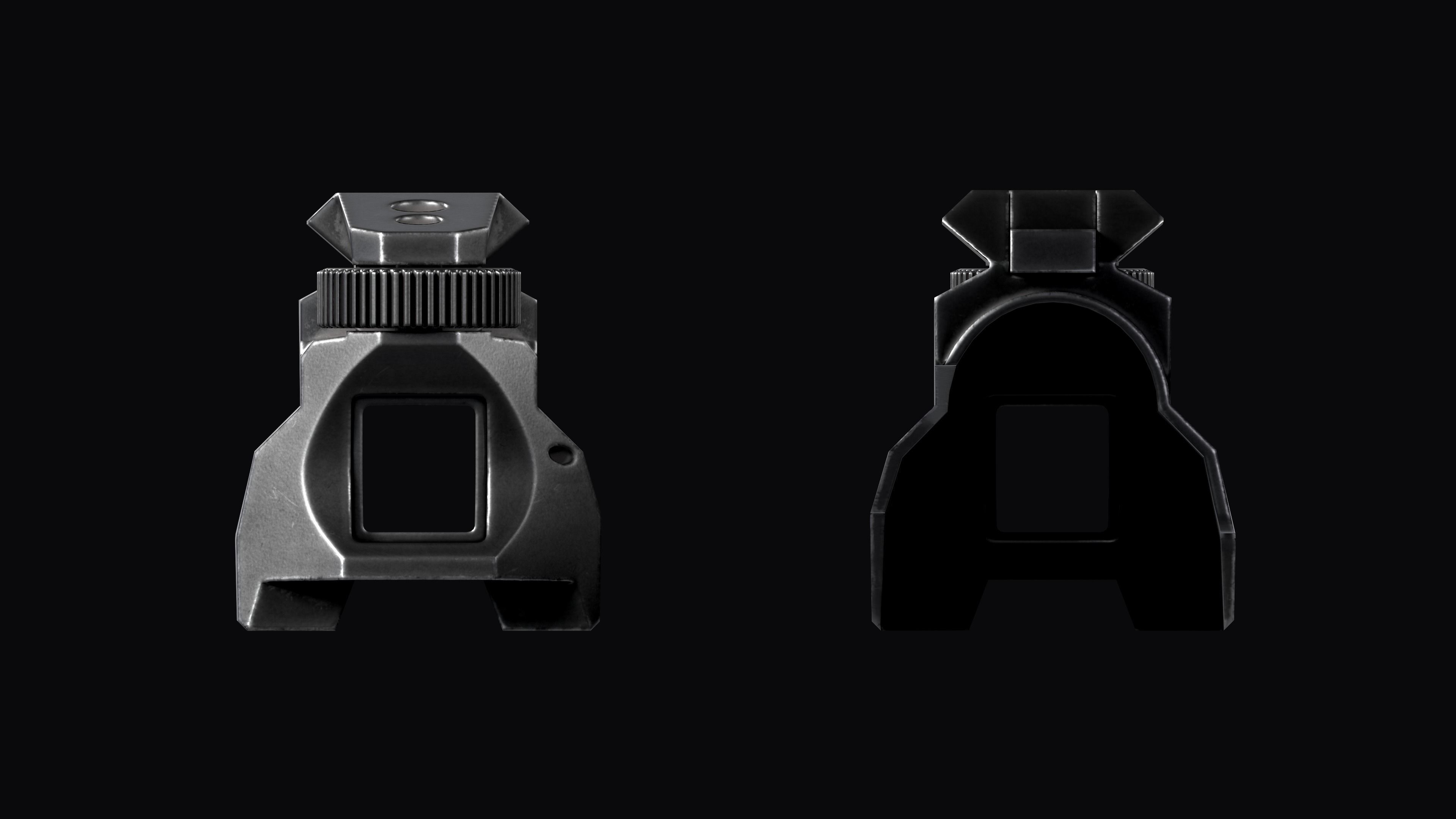 Fab Defence PDC dust cover for AK 74 AKM Low-poly 3D model_12