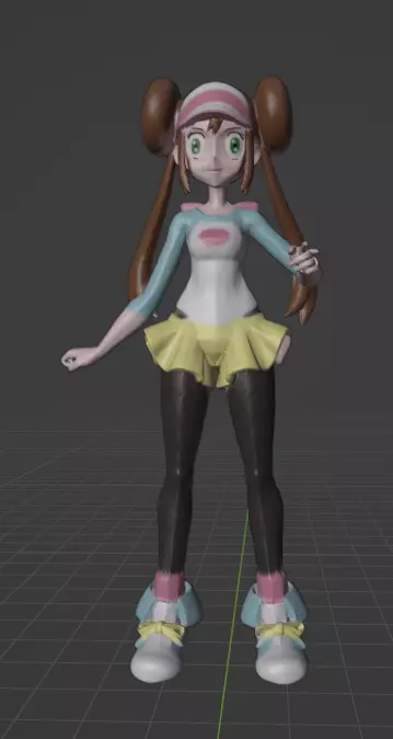 Rosa pokemon trainer  3D print model_0