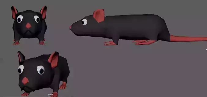 nonSpinning Rat Free 3D model