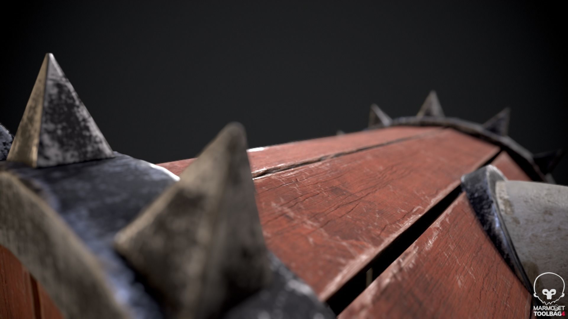 Treasure Skull Chest  Free low-poly 3D model_5