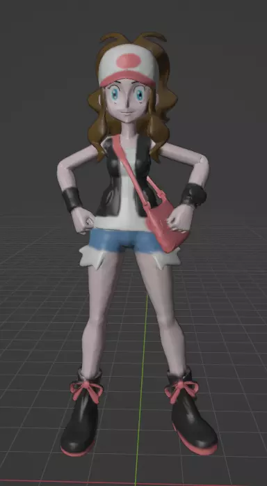 Hilda pokemon trainer  3D print model_0