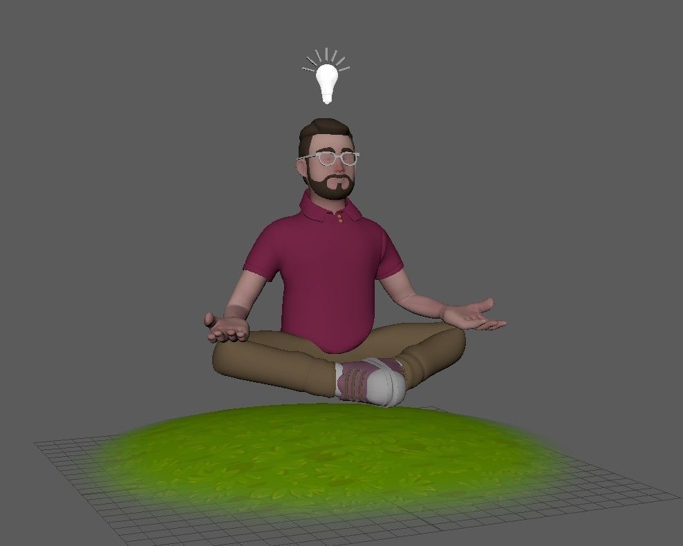 Minimal Man Character 02 Low-poly 3D model_62