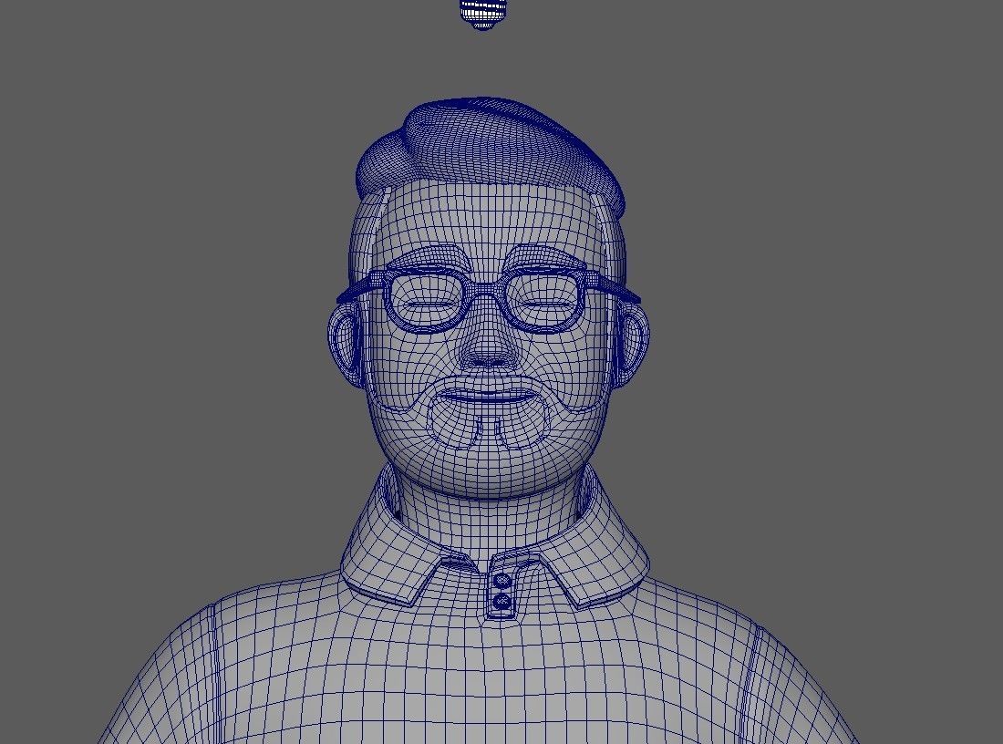 Minimal Man Character 02 Low-poly 3D model_54