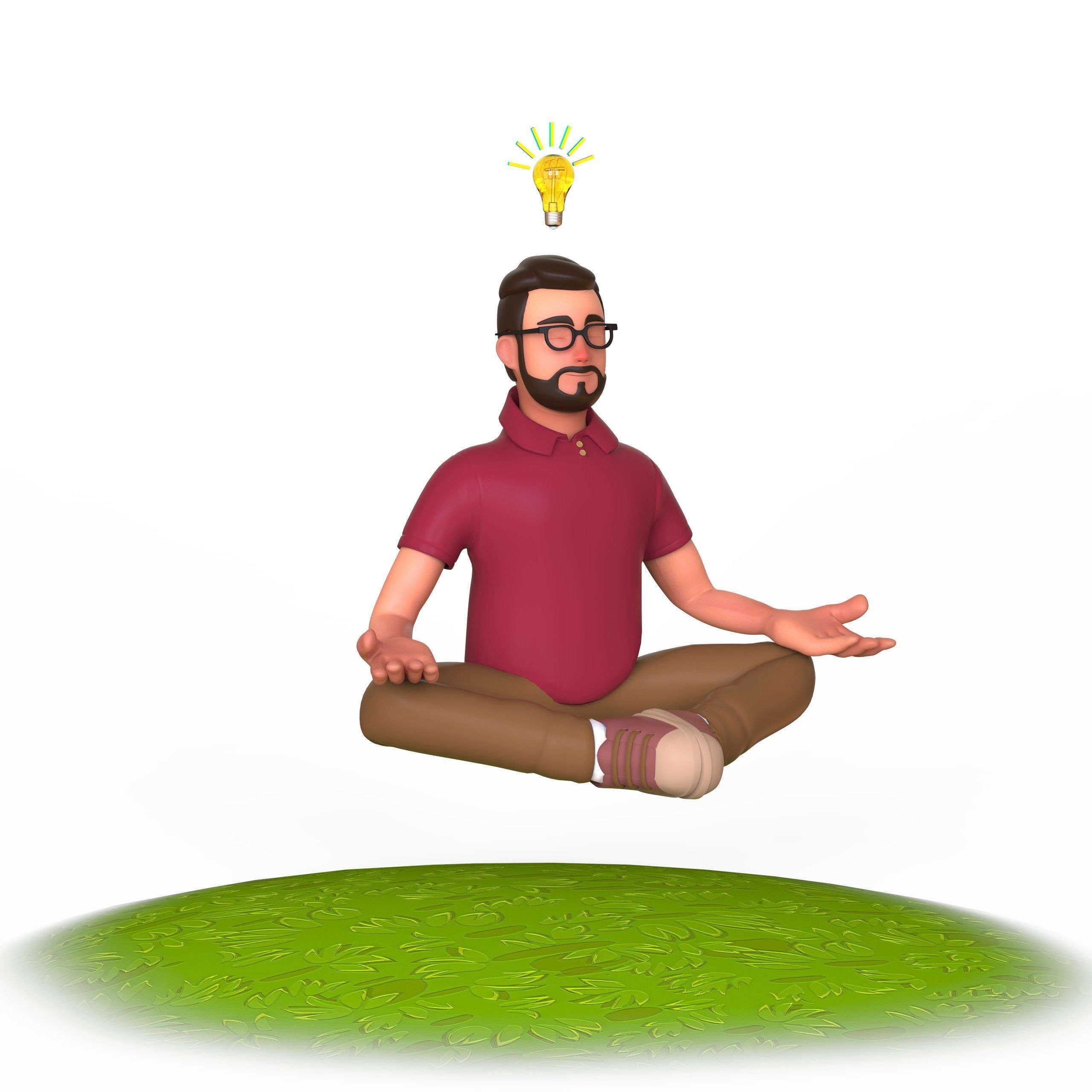 Minimal Man Character 02 Low-poly 3D model_40