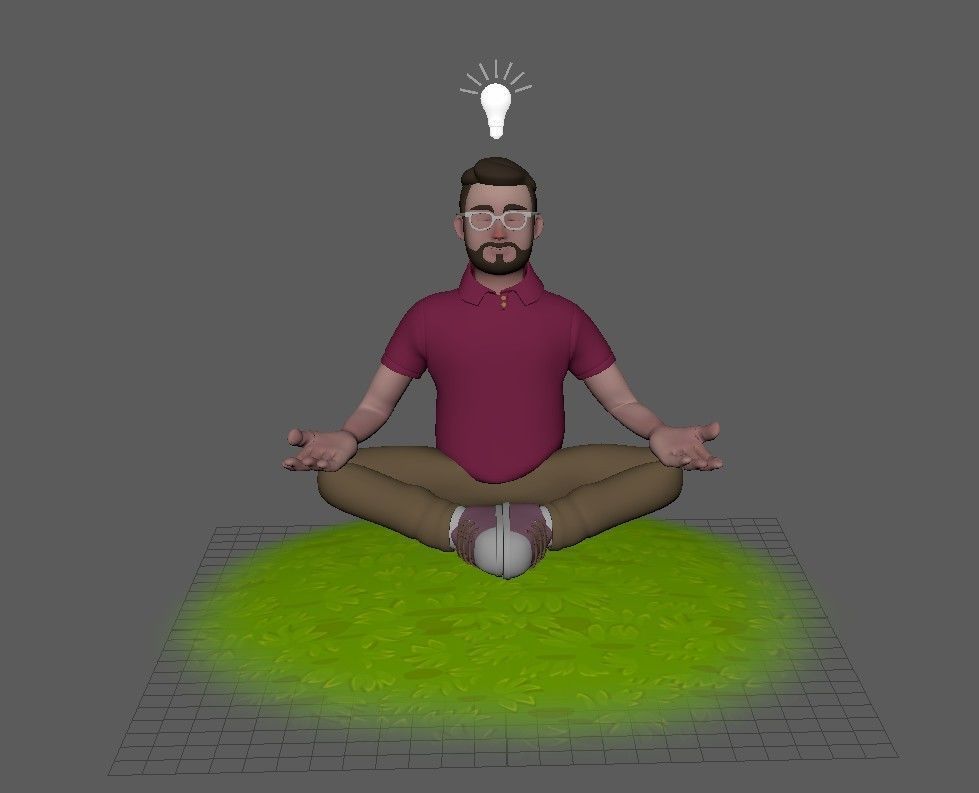 Minimal Man Character 02 Low-poly 3D model_6