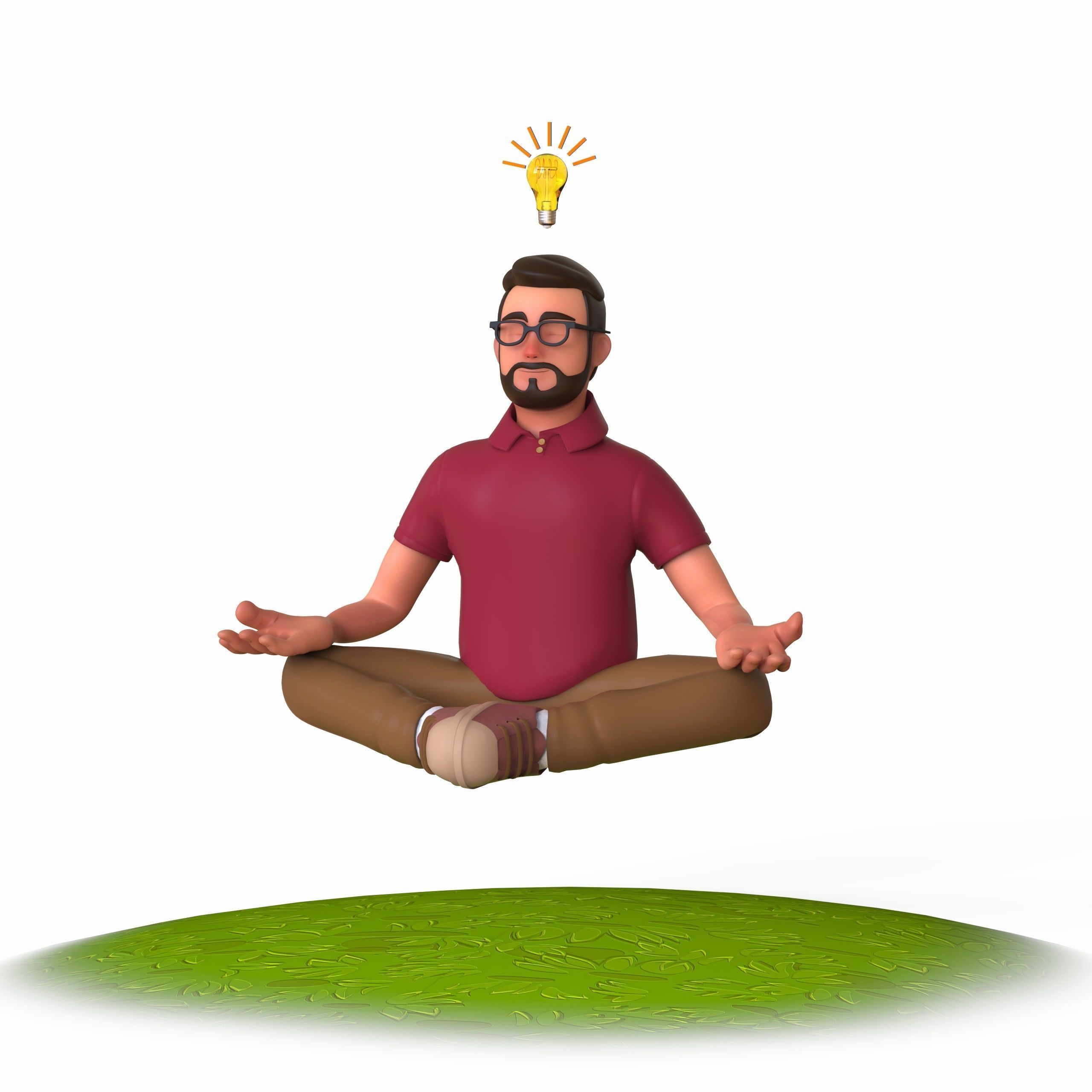 Minimal Man Character 02 Low-poly 3D model_2