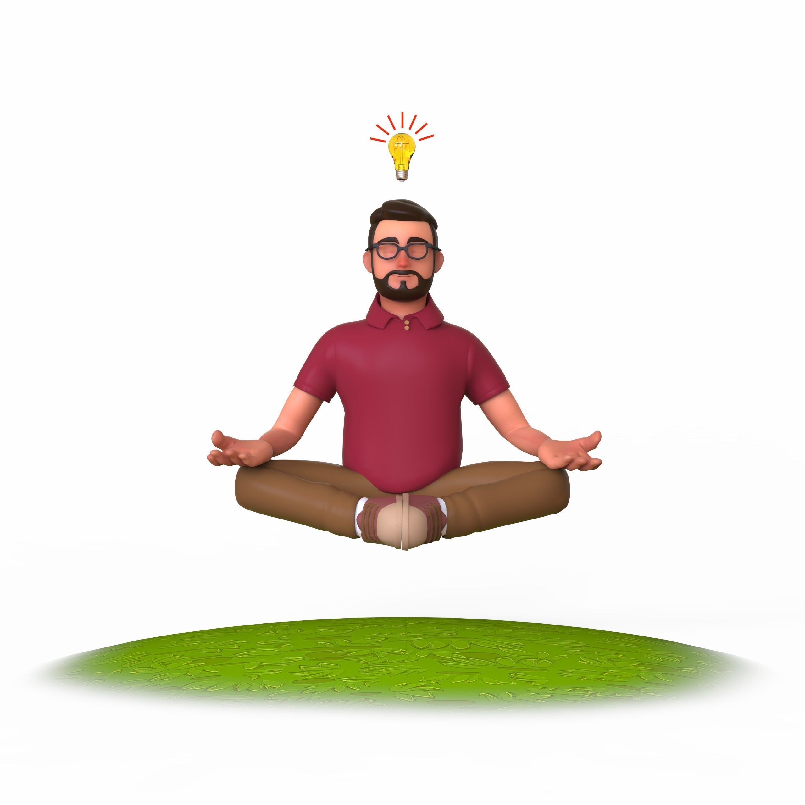 Minimal Man Character 02 Low-poly 3D model_17