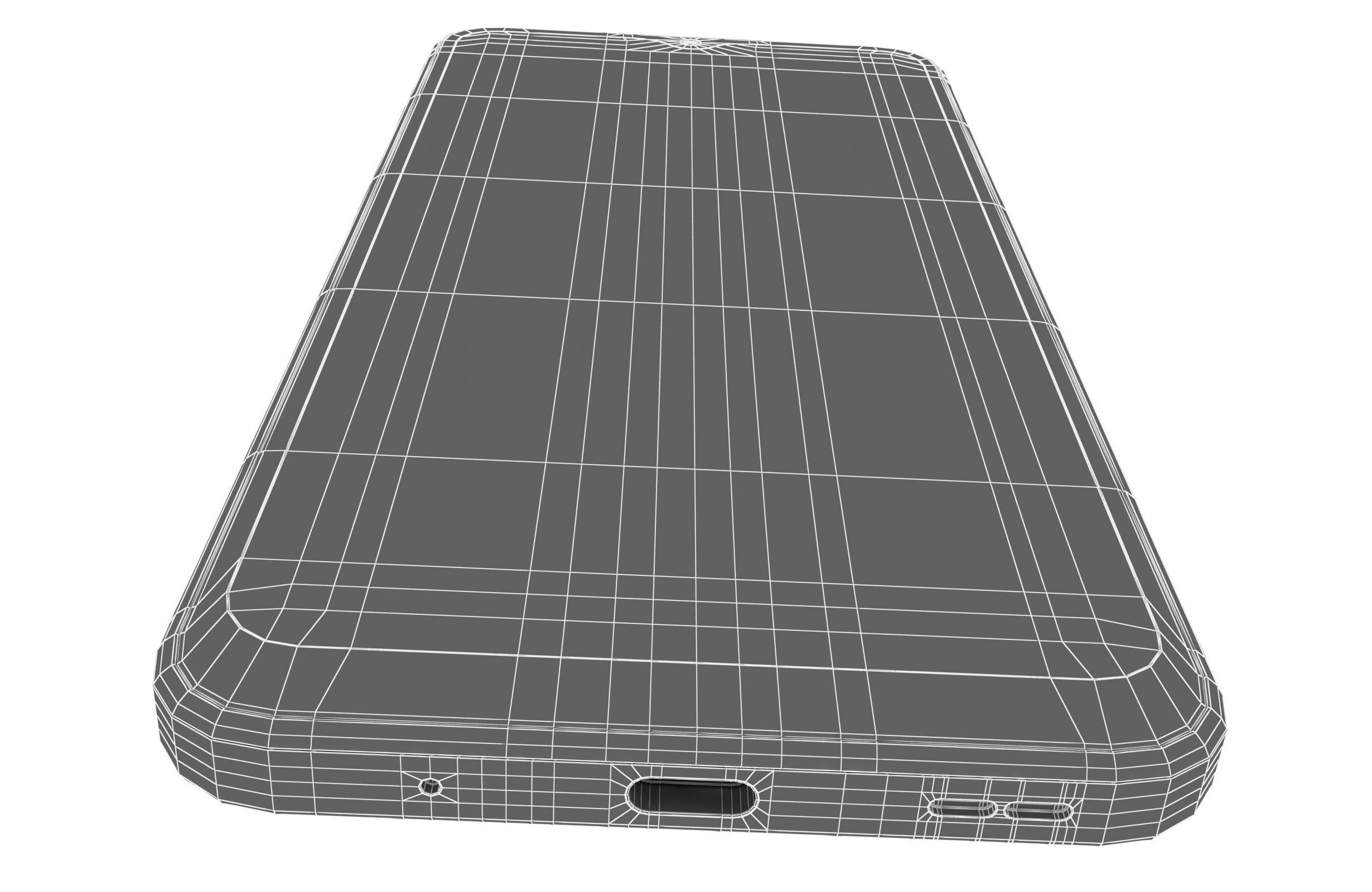 Nokia C22 Black Low-poly 3D model_19