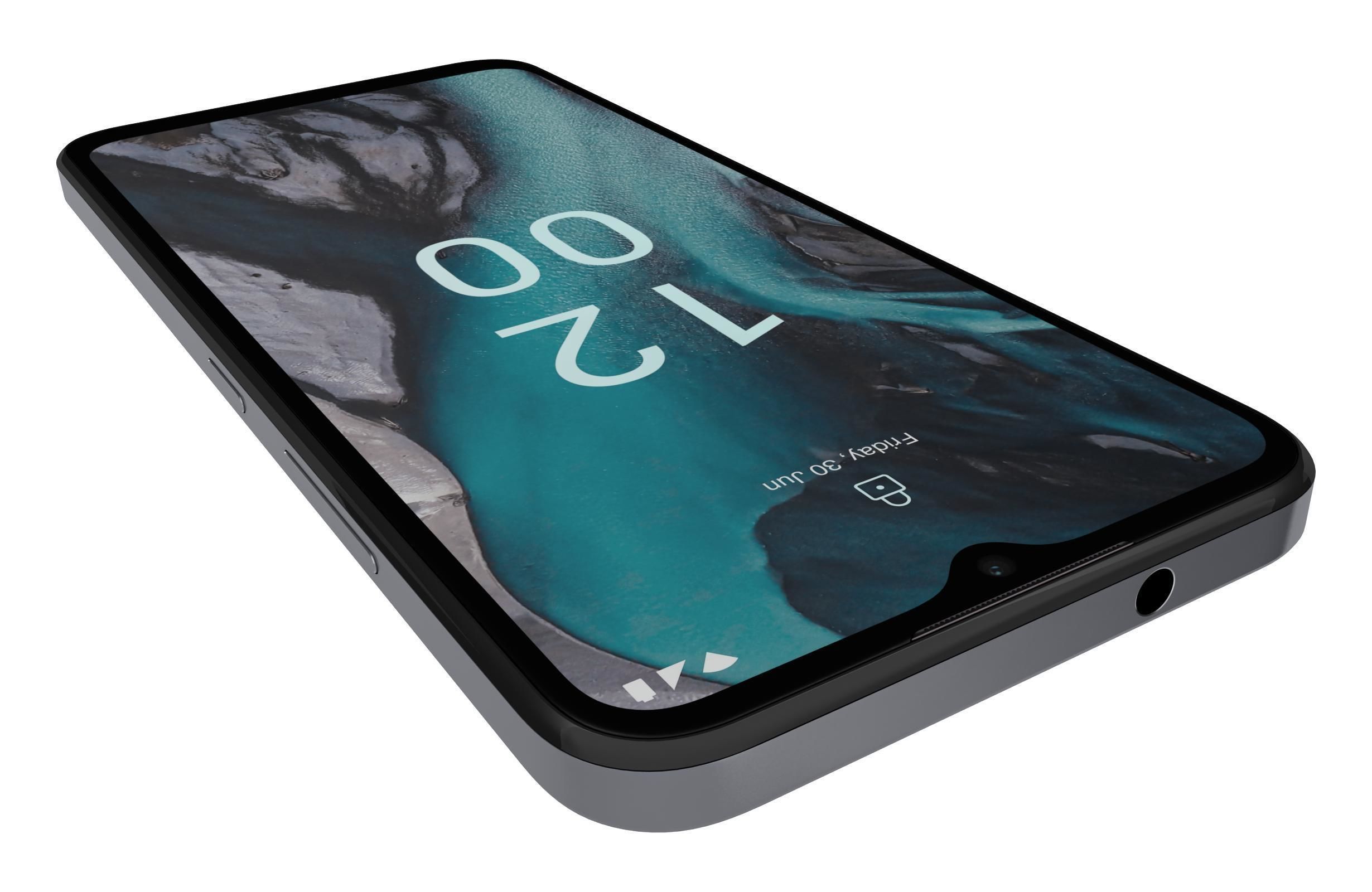 Nokia C22 Black Low-poly 3D model_13