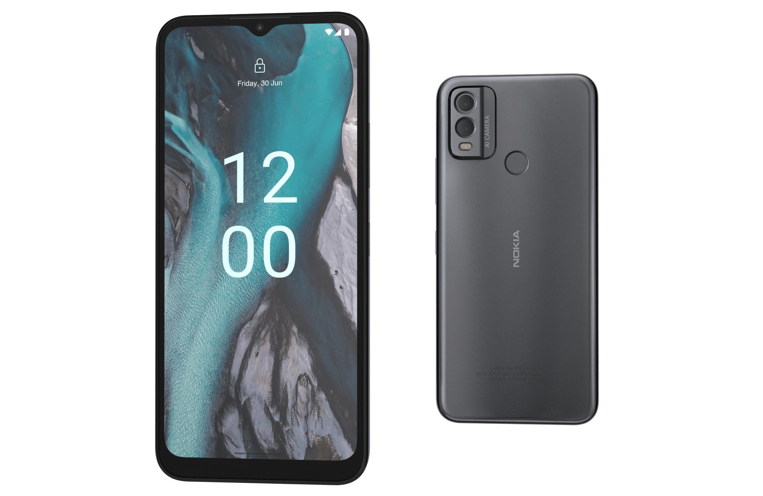 Nokia C22 Black Low-poly 3D model_6