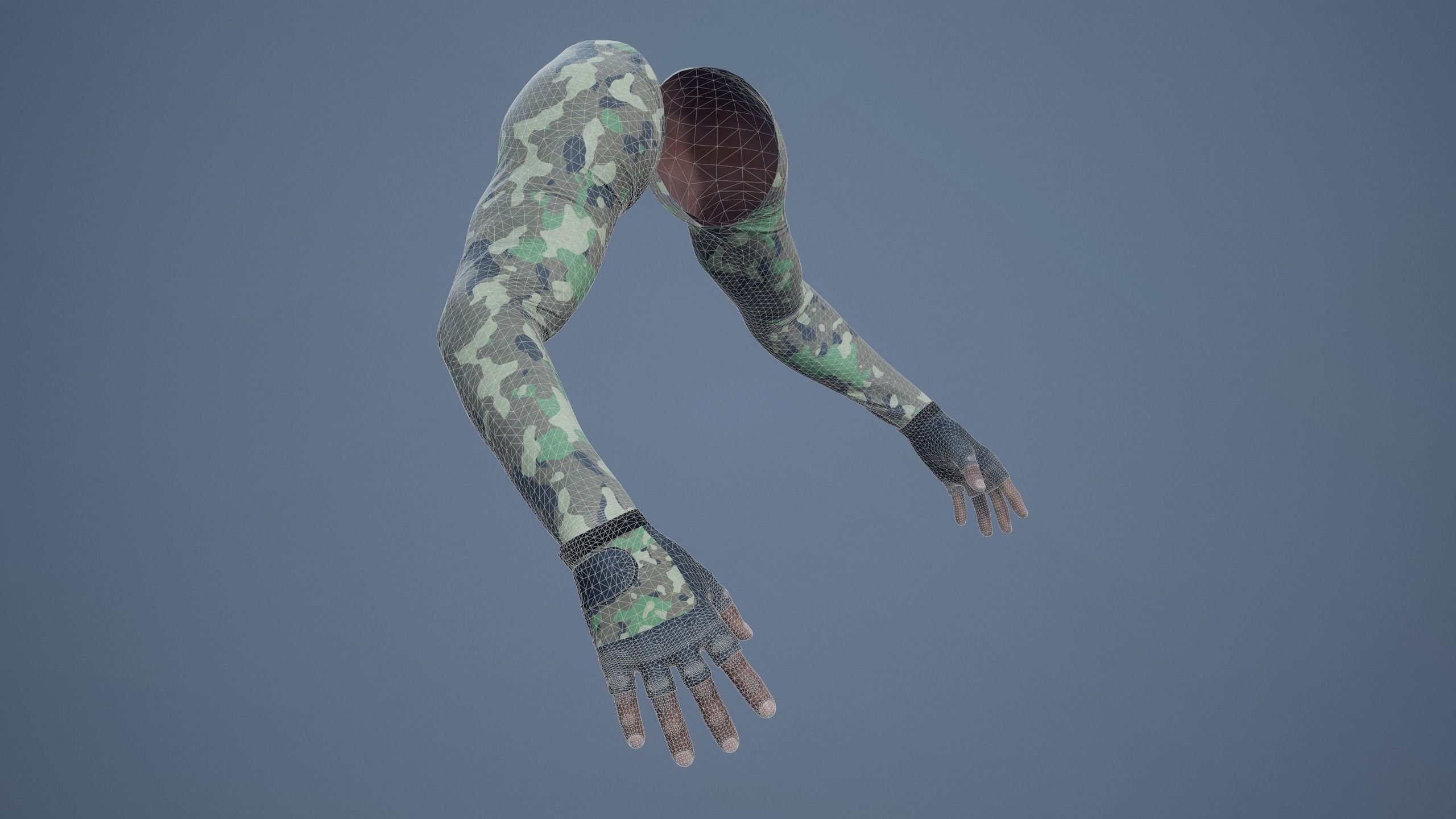 FPS First Person Arms - 01 B Low-poly 3D model_22