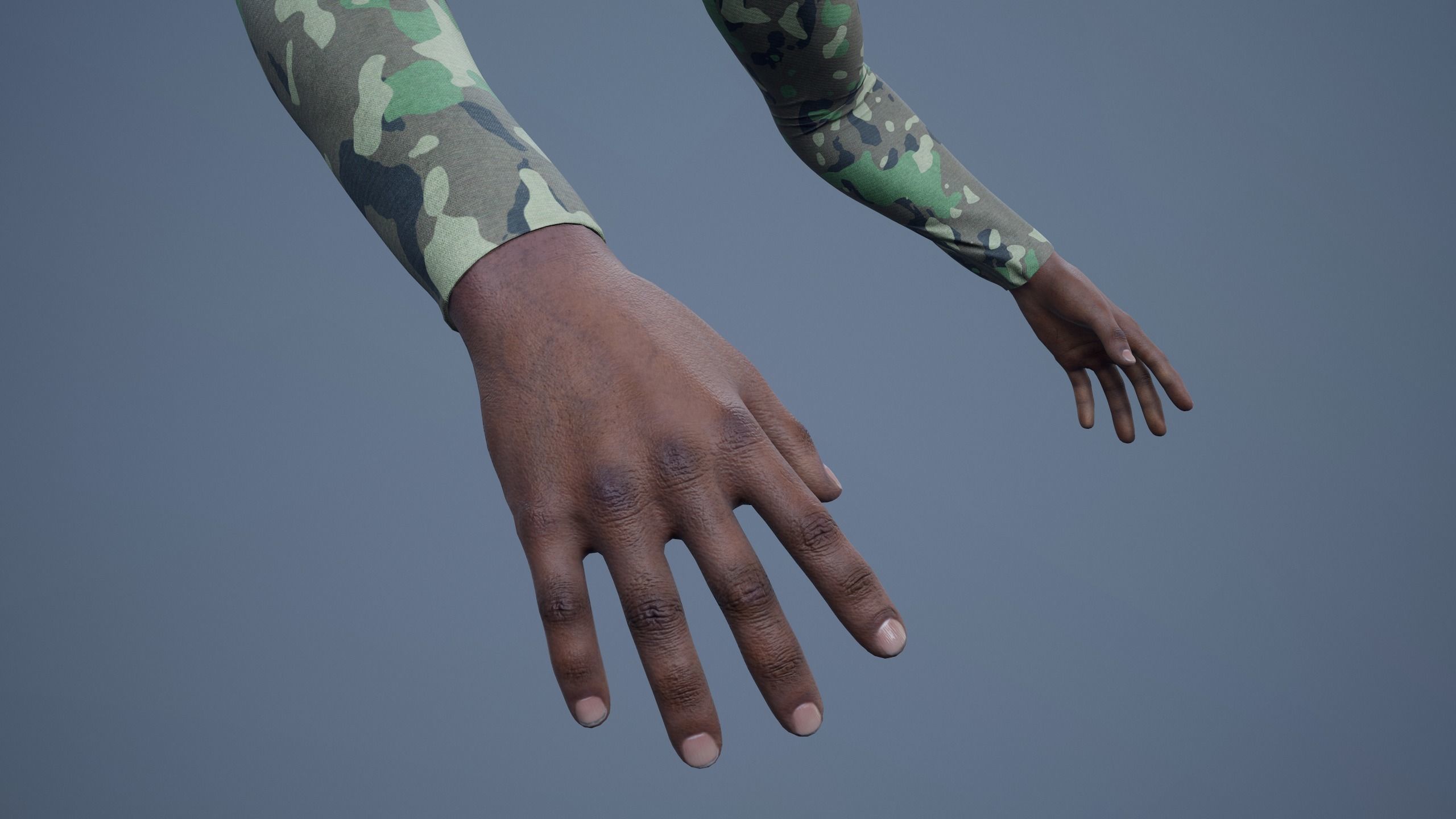 FPS First Person Arms - 01 B Low-poly 3D model_9