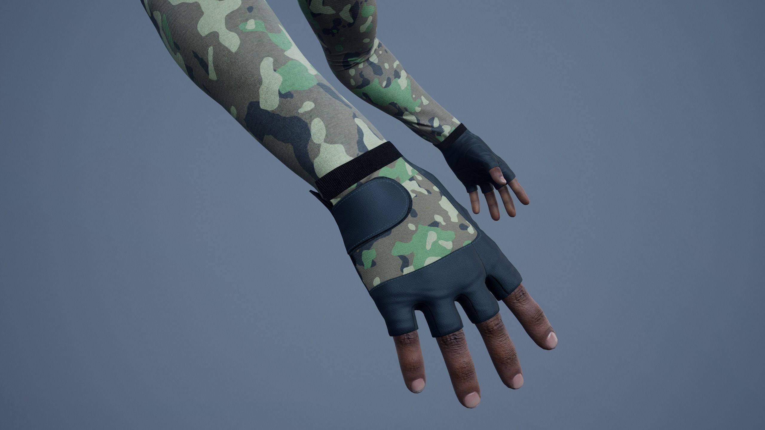 FPS First Person Arms - 01 B Low-poly 3D model_7