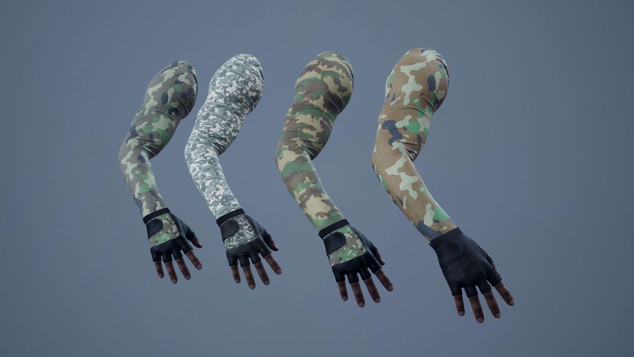 FPS First Person Arms - 01 B Low-poly 3D model_12