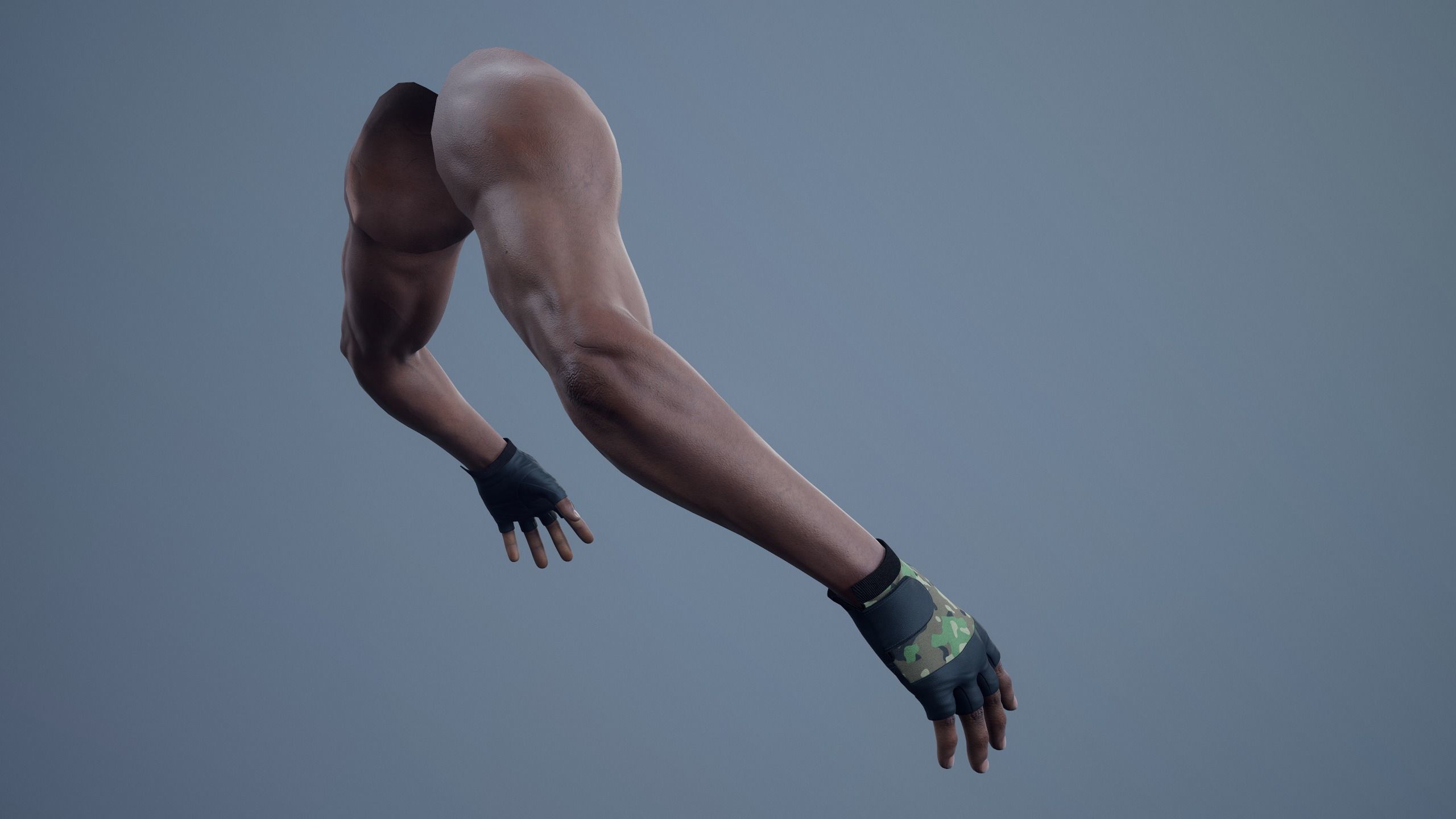 FPS First Person Arms - 01 B Low-poly 3D model_11