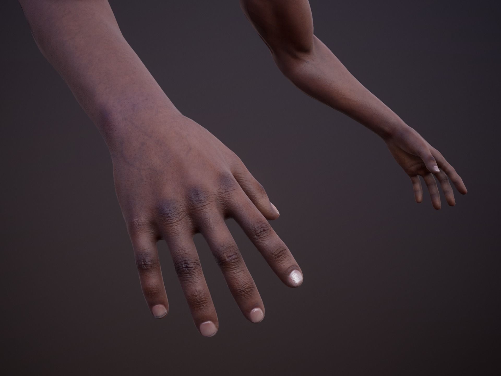 FPS First Person Arms - 01 B Low-poly 3D model_8