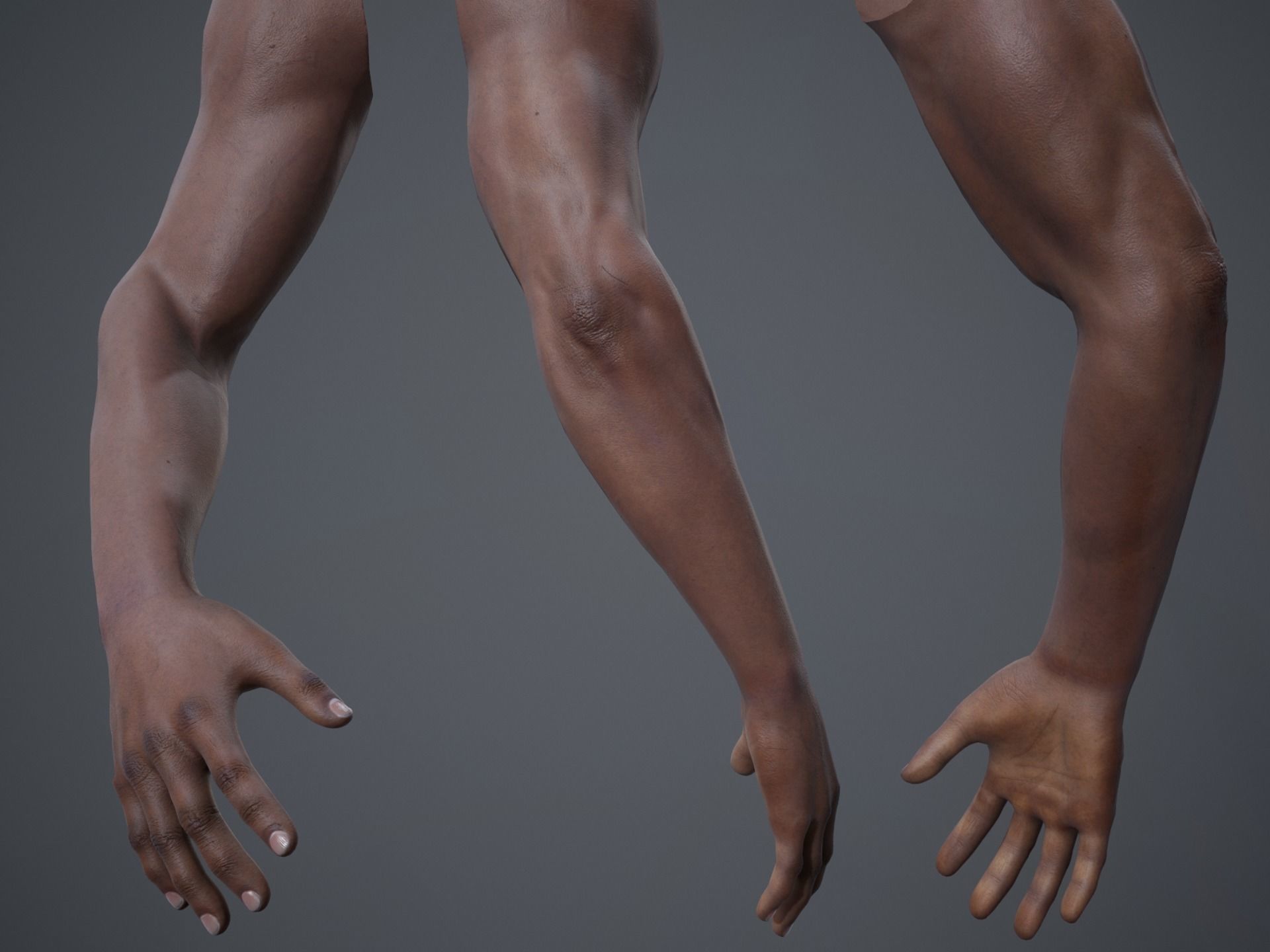 FPS First Person Arms - 01 B Low-poly 3D model_3