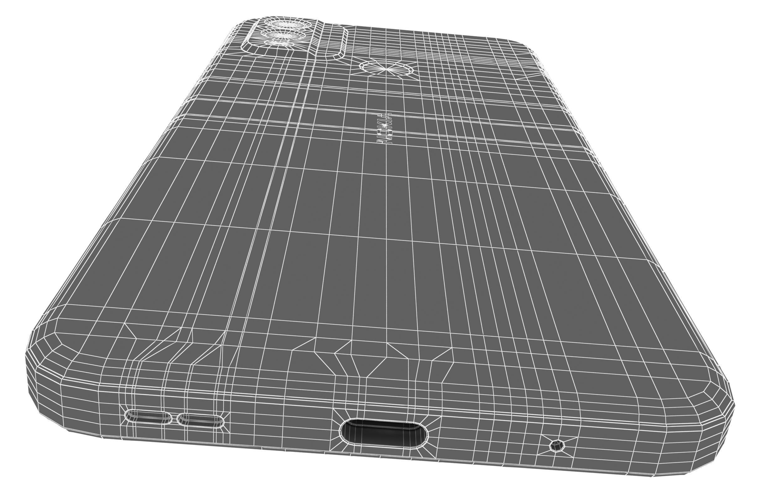 Nokia C22 White Low-poly 3D model_21