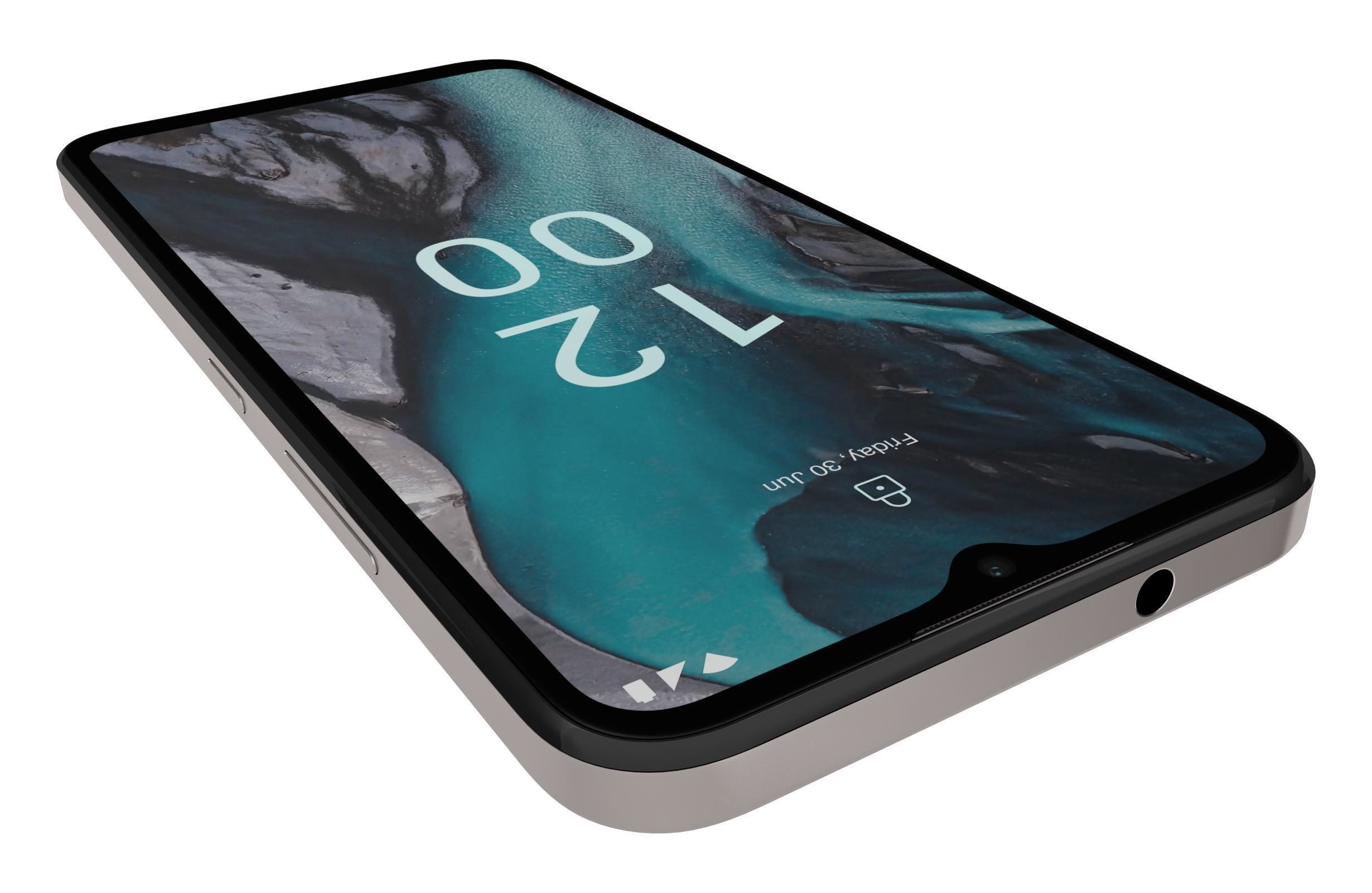 Nokia C22 White Low-poly 3D model_13