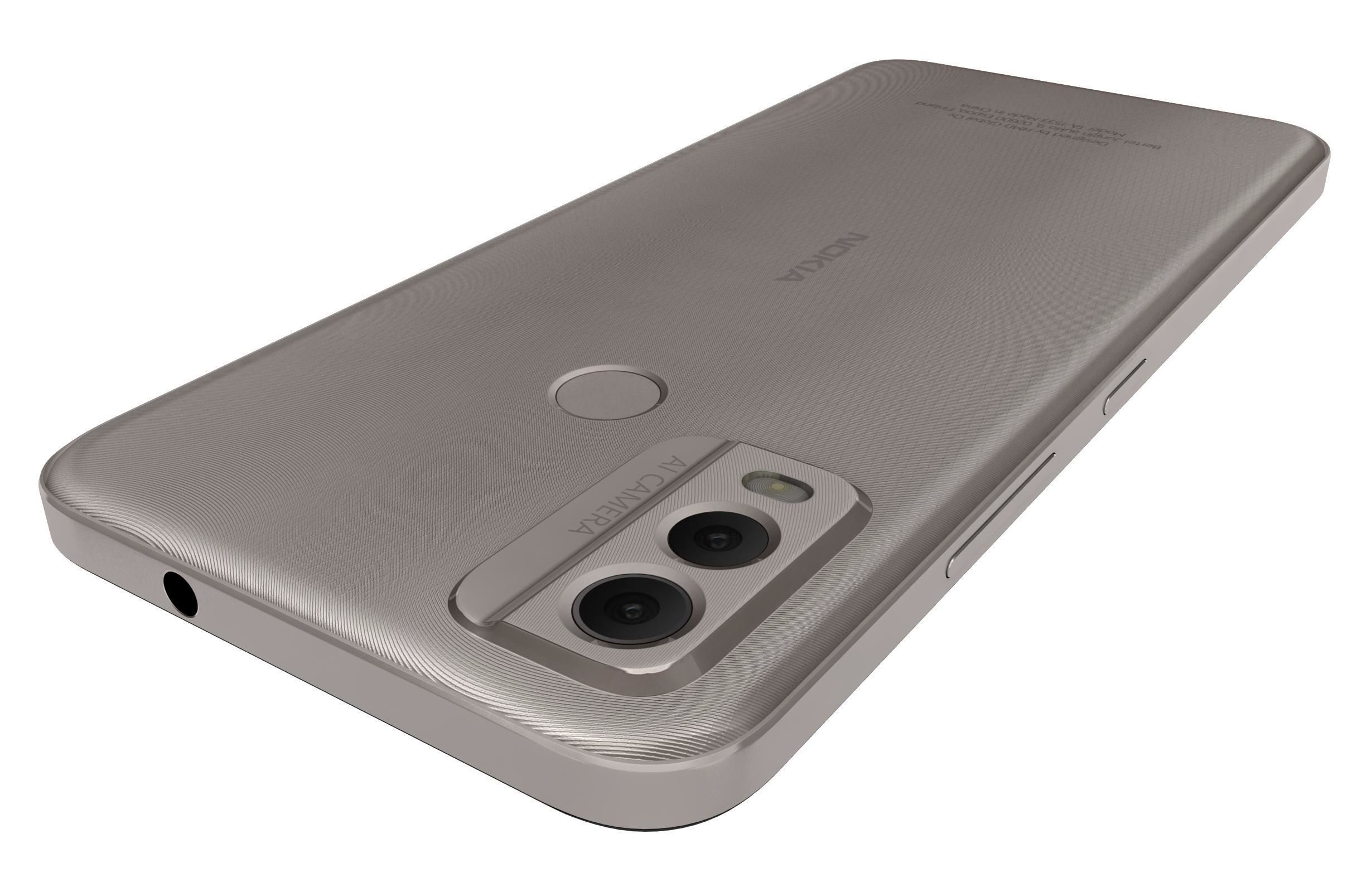 Nokia C22 White Low-poly 3D model_15