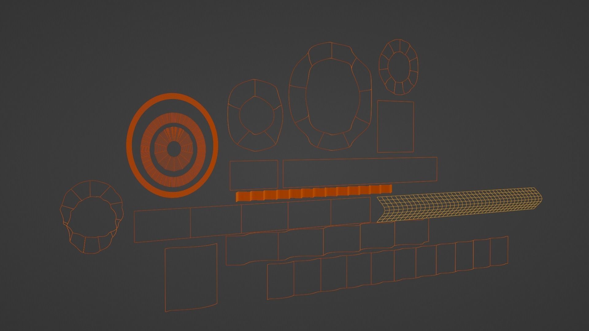 3 flowers Lace Borders and Trims Materials Textures Texture_18