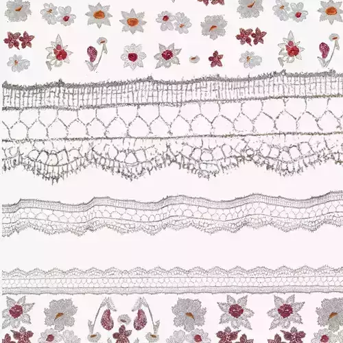 3 flowers Lace Borders and Trims Materials Textures Texture 3 flowers Lace Borders and Trims Materials Textures Texture