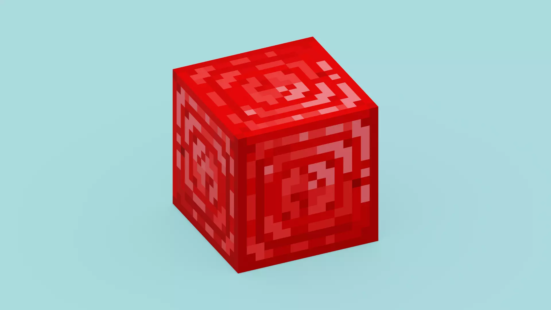 Minecraft Ruby Block Low-poly 3D model_0