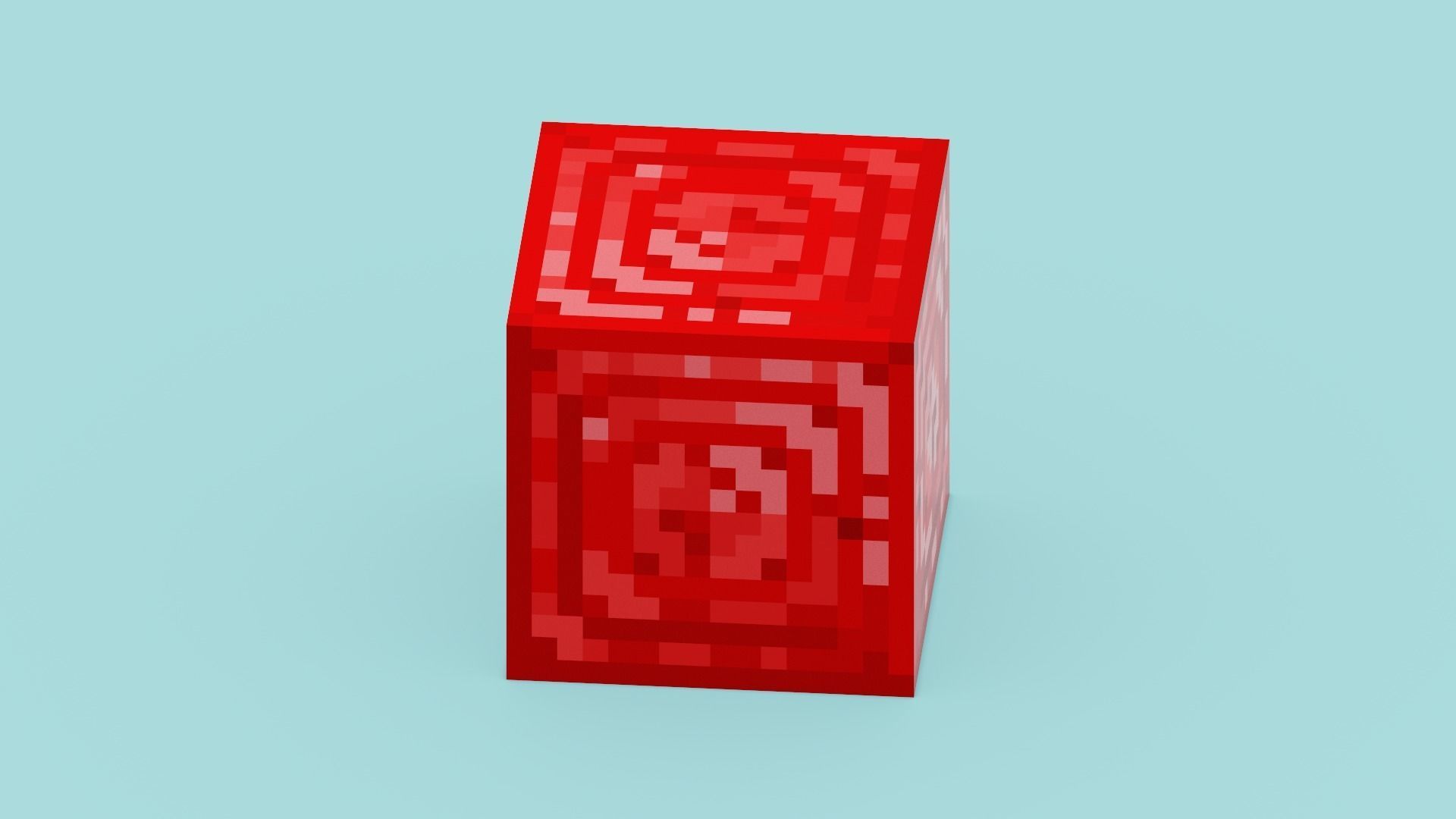 Minecraft Ruby Block Low-poly 3D model_3