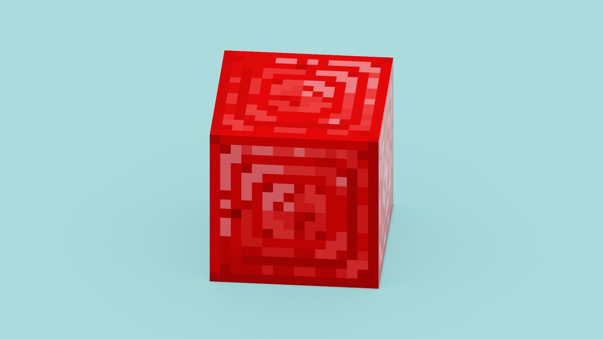 Minecraft Ruby Block Low-poly 3D model_10