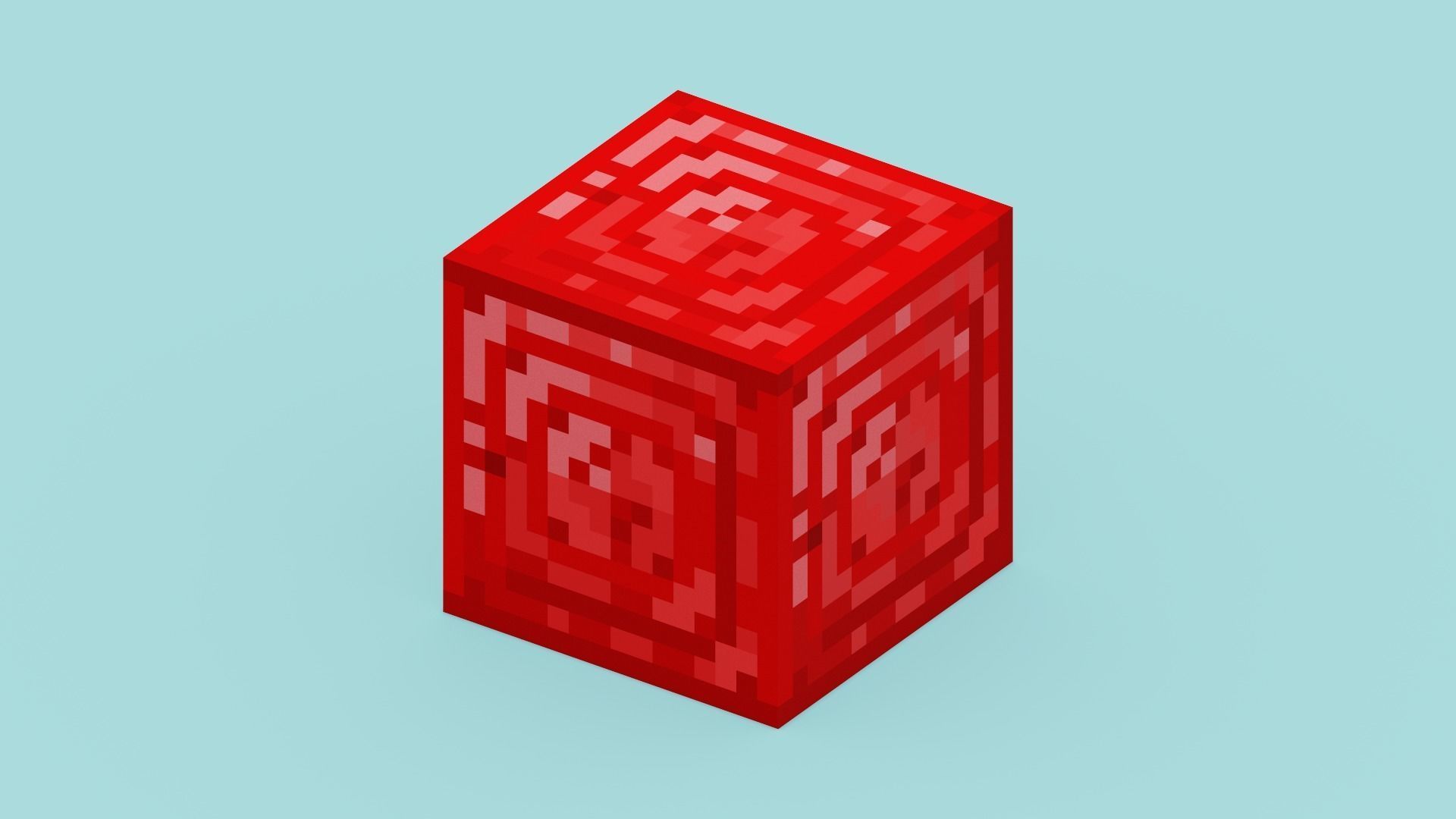 Minecraft Ruby Block Low-poly 3D model_8