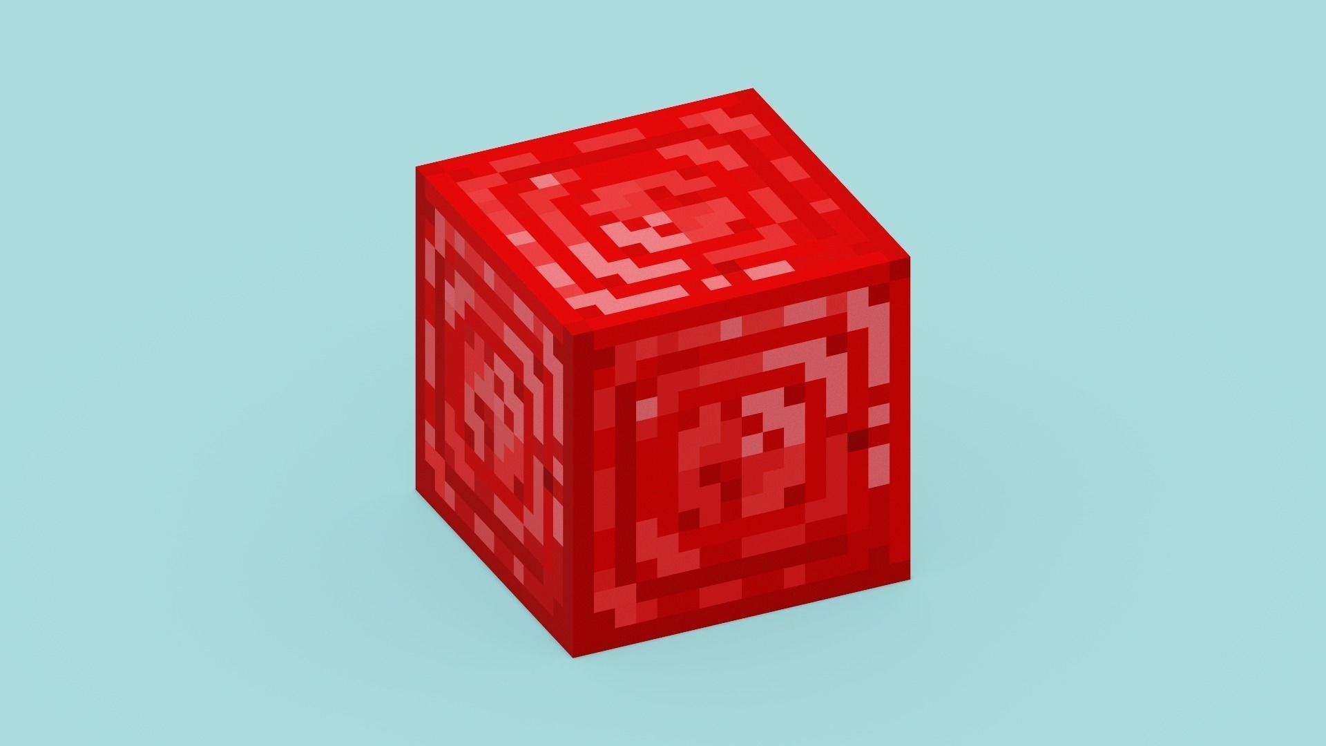 Minecraft Ruby Block Low-poly 3D model_5