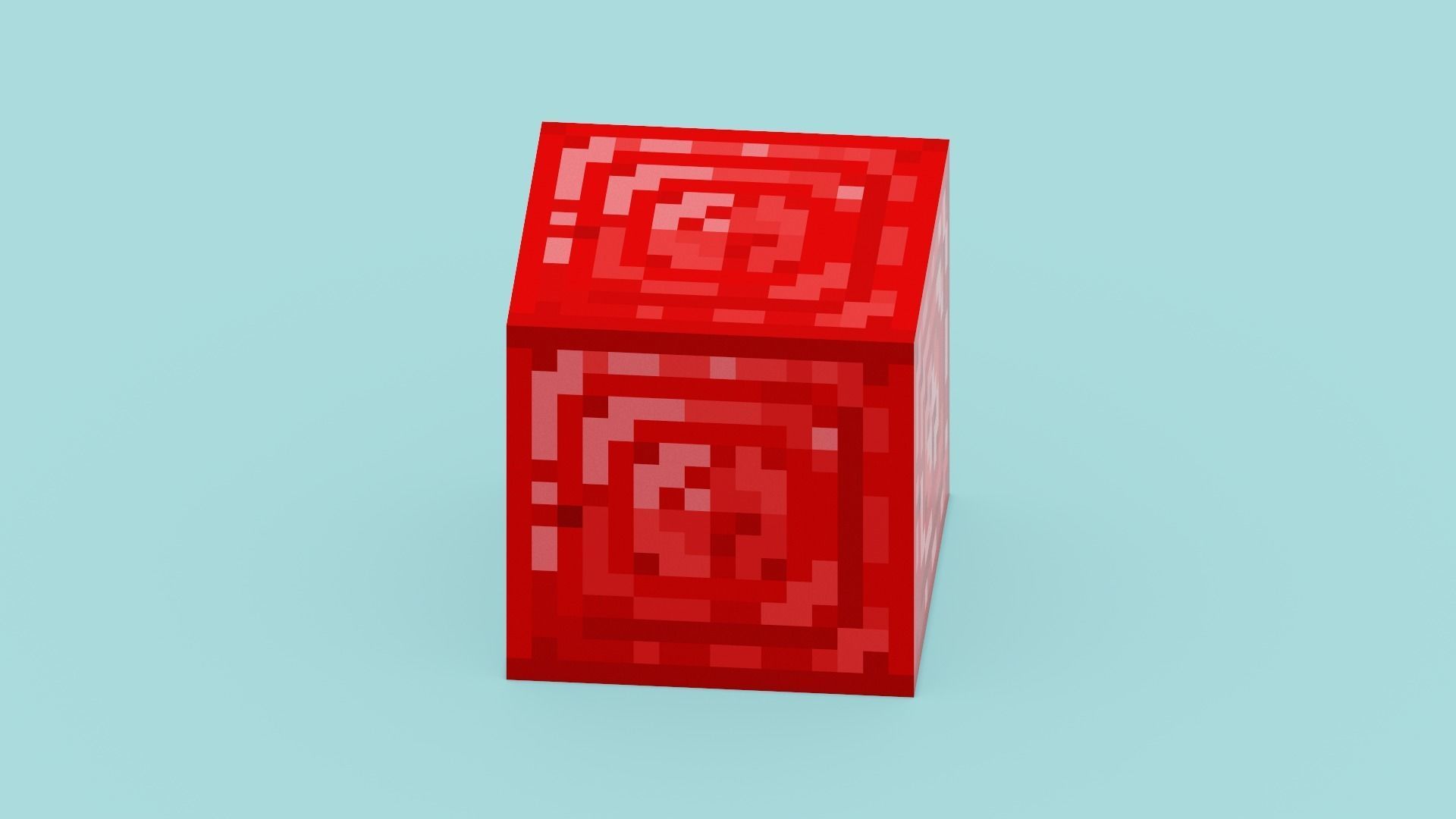 Minecraft Ruby Block Low-poly 3D model_6