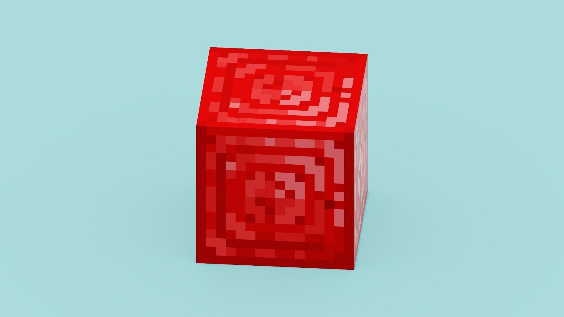 Minecraft Ruby Block Low-poly 3D model_1
