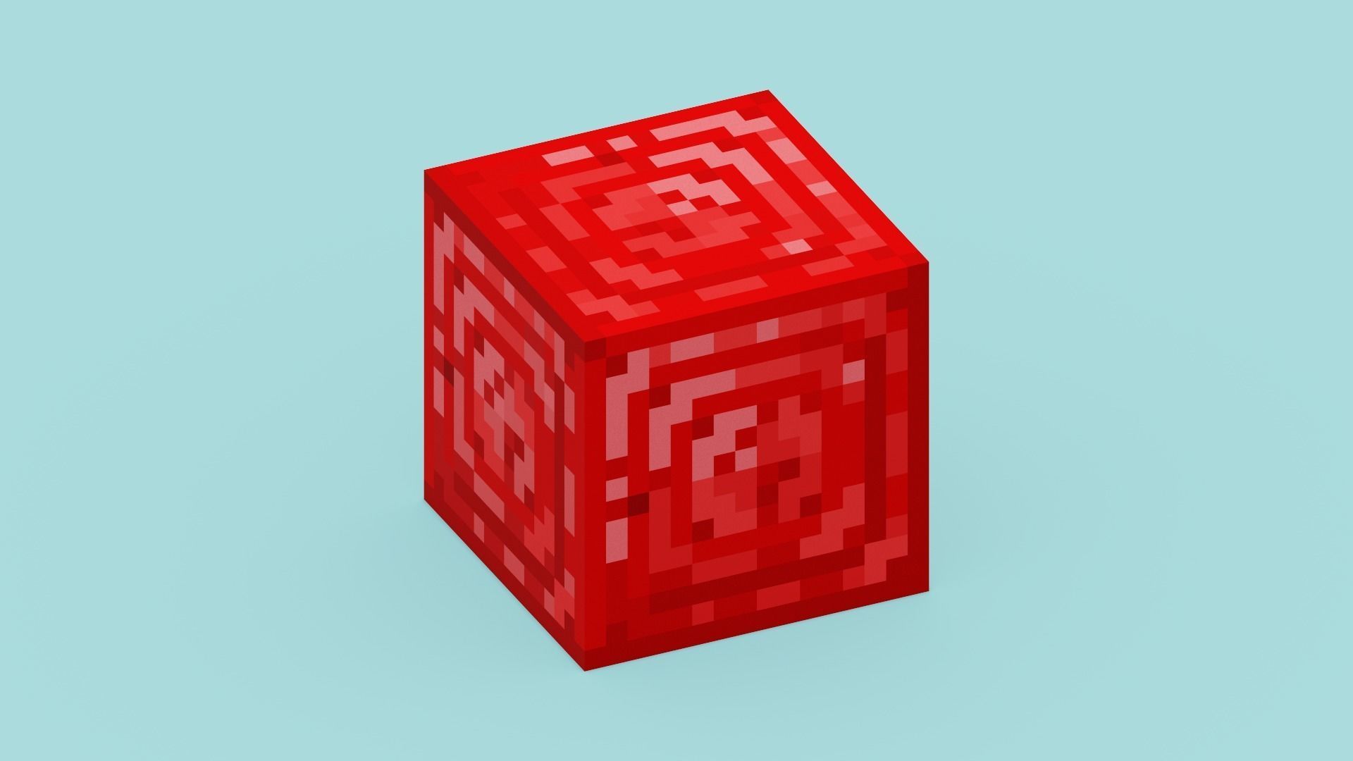 Minecraft Ruby Block Low-poly 3D model_9