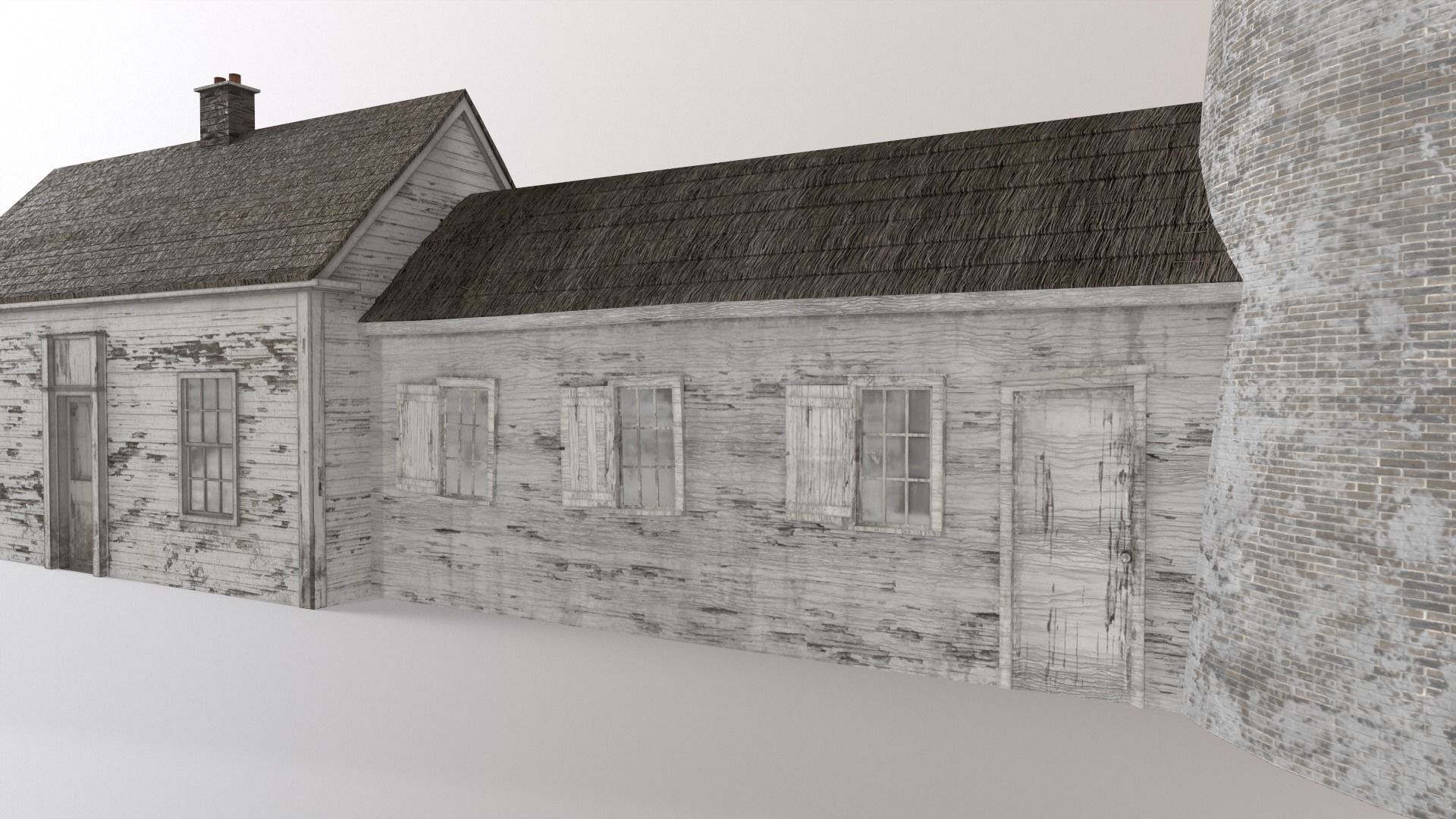 Old Lighthouse Low-poly 3D model_6