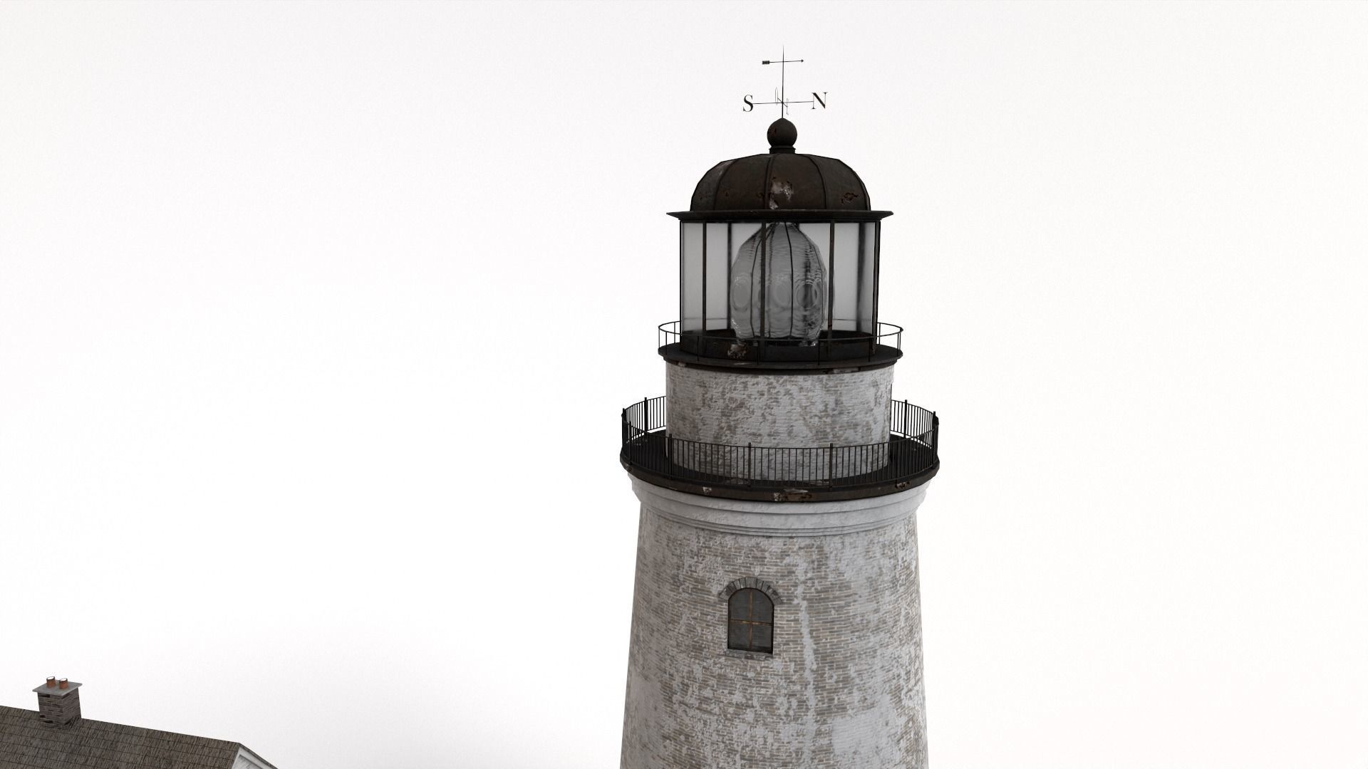 Old Lighthouse Low-poly 3D model_7