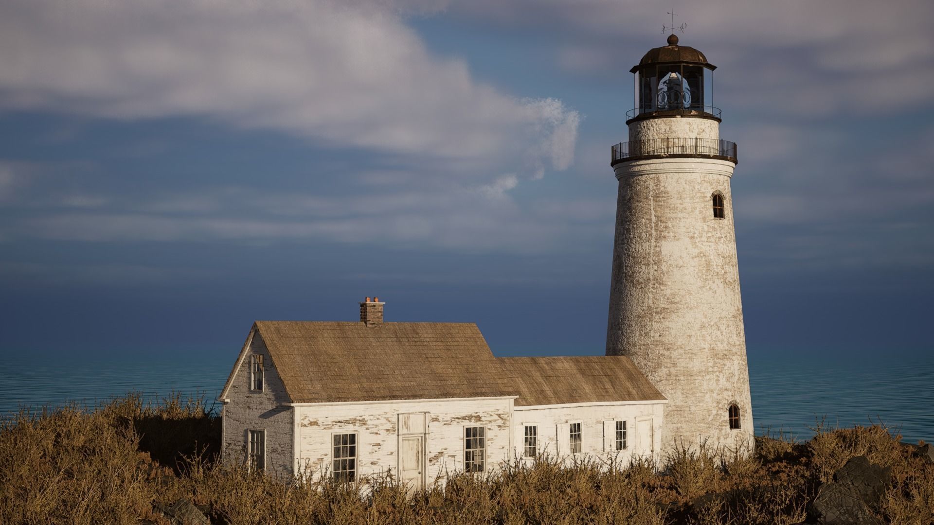 Old Lighthouse Low-poly 3D model_15