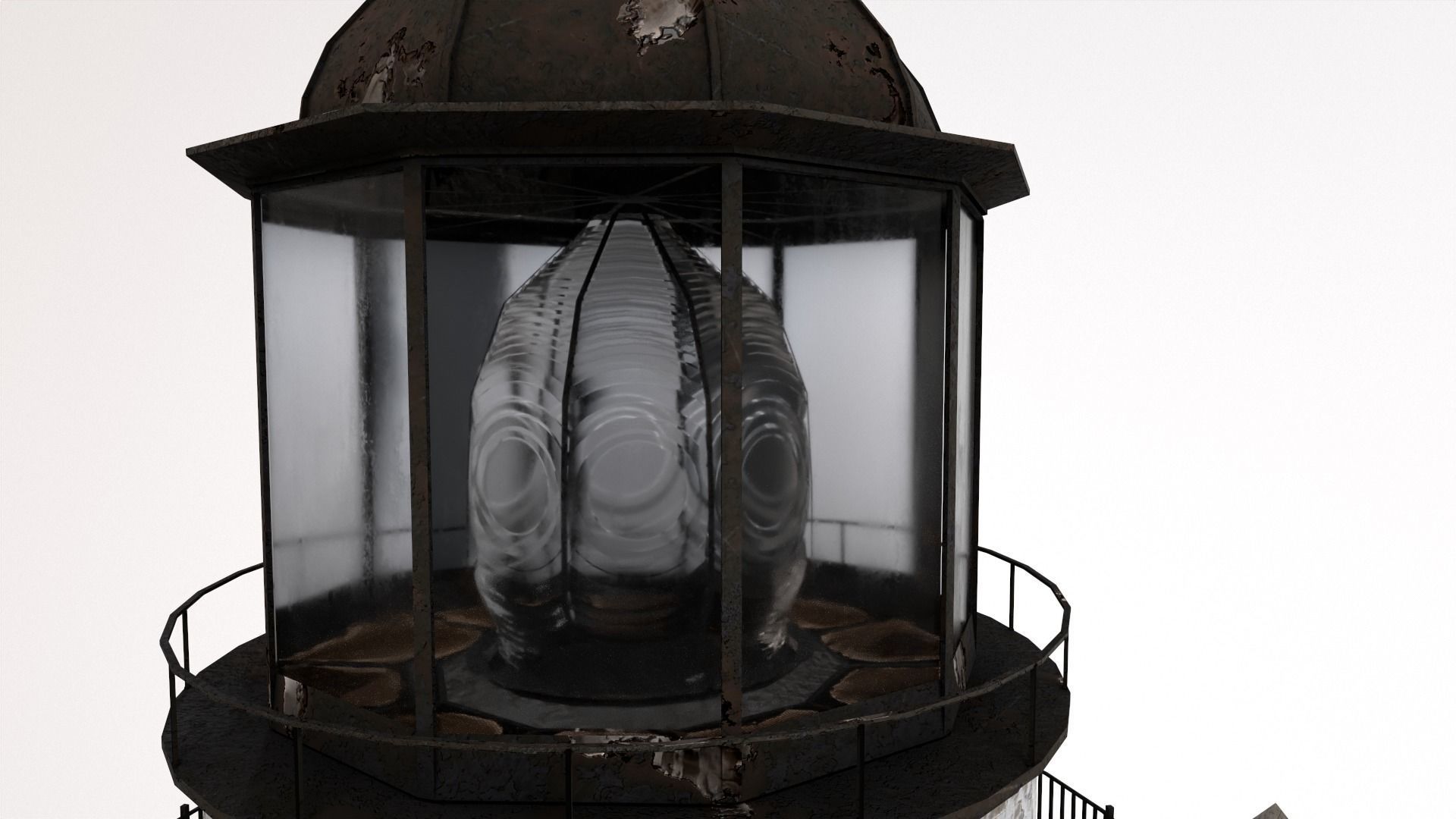 Old Lighthouse Low-poly 3D model_9