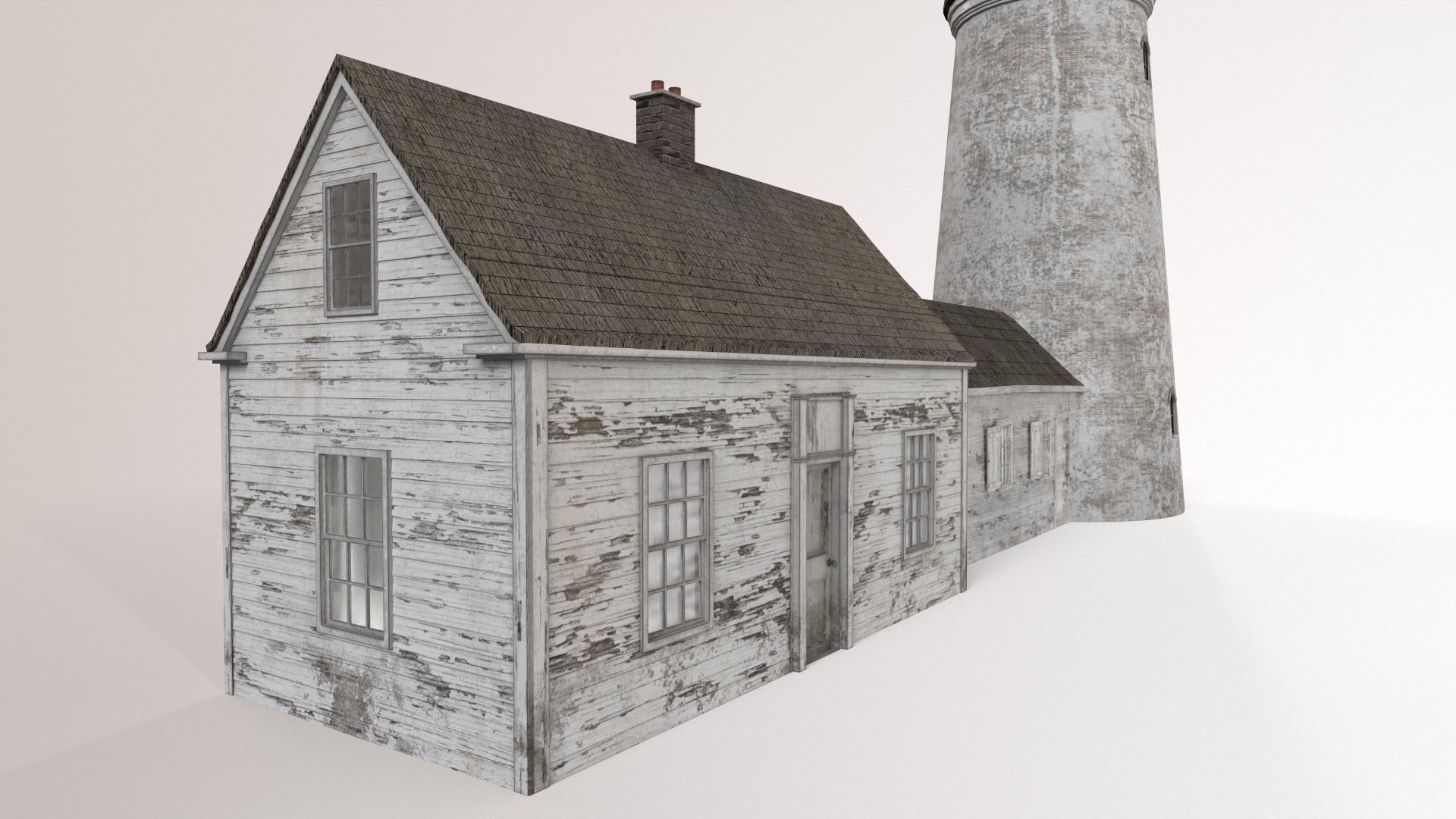 Old Lighthouse Low-poly 3D model_5