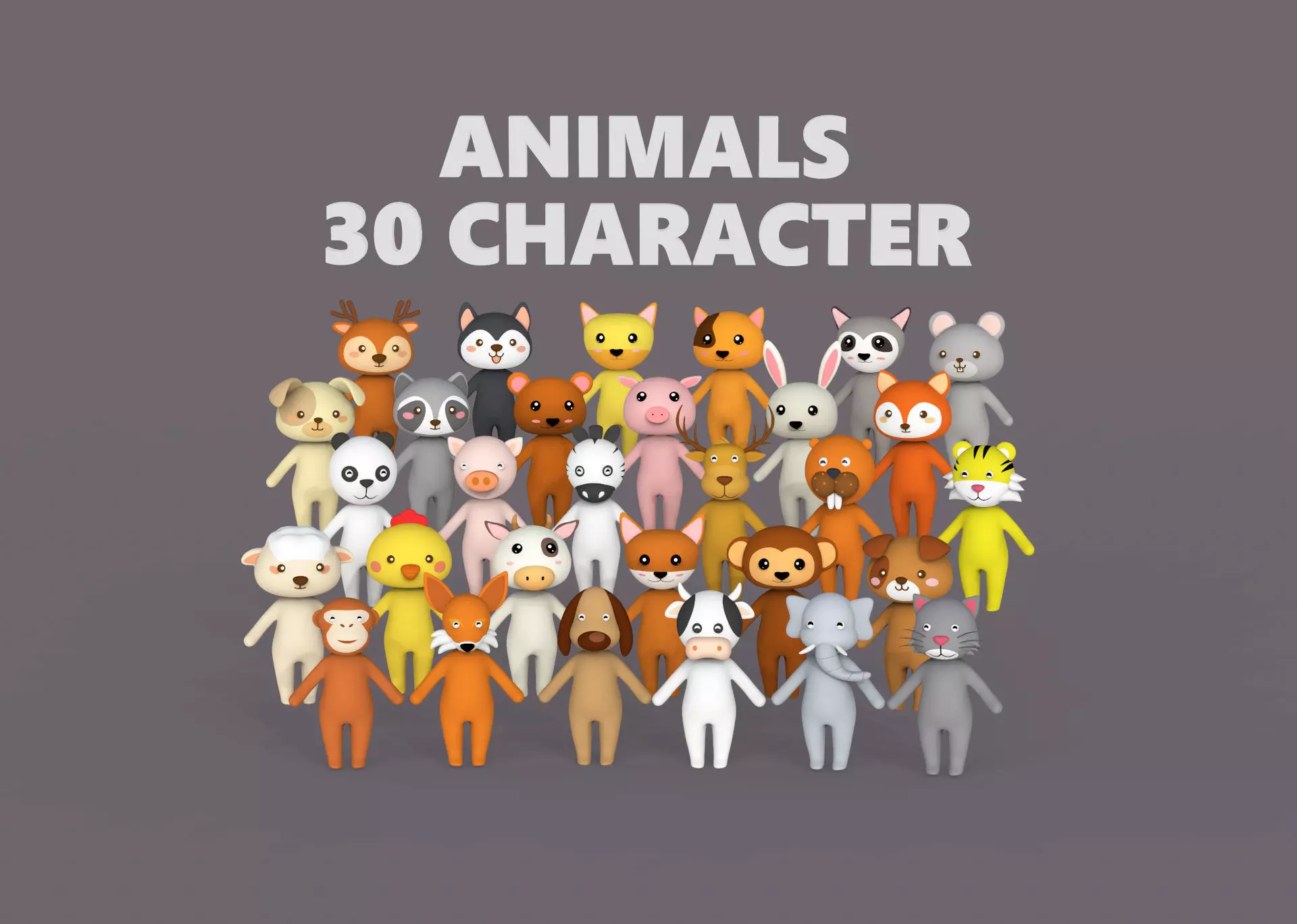 Character002 Little Animal Pack Low-poly 3D model_0